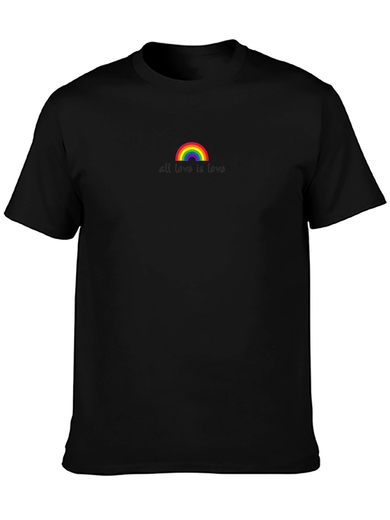 All Love Is Love Rainbow T-Shirt - Black