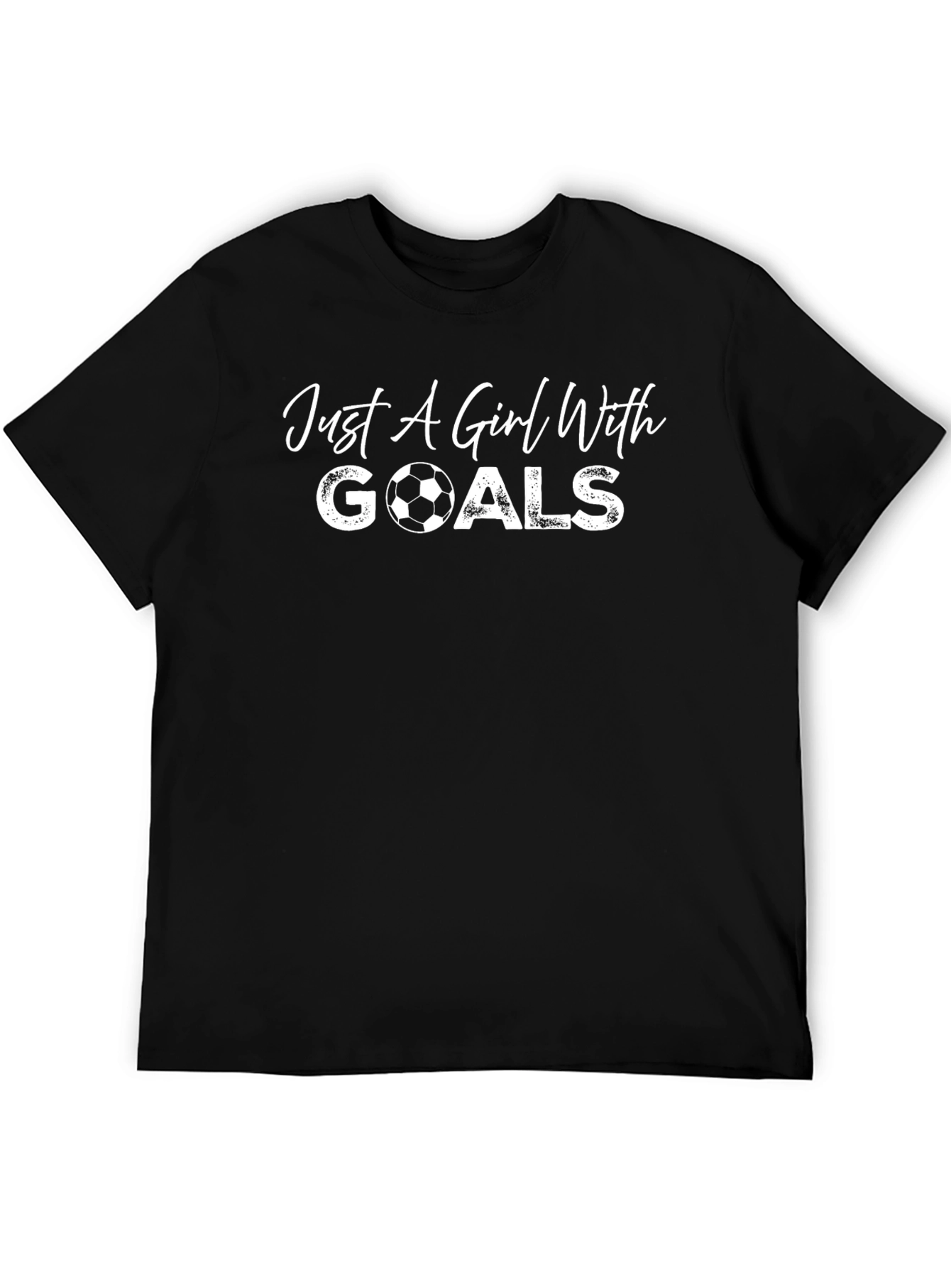 Just A Girl With Goals T-Shirt Soccer Ball Tee