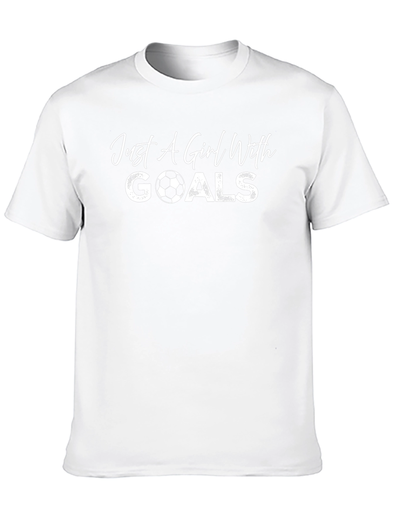 Just A Girl With Goals T-Shirt Soccer Ball Tee