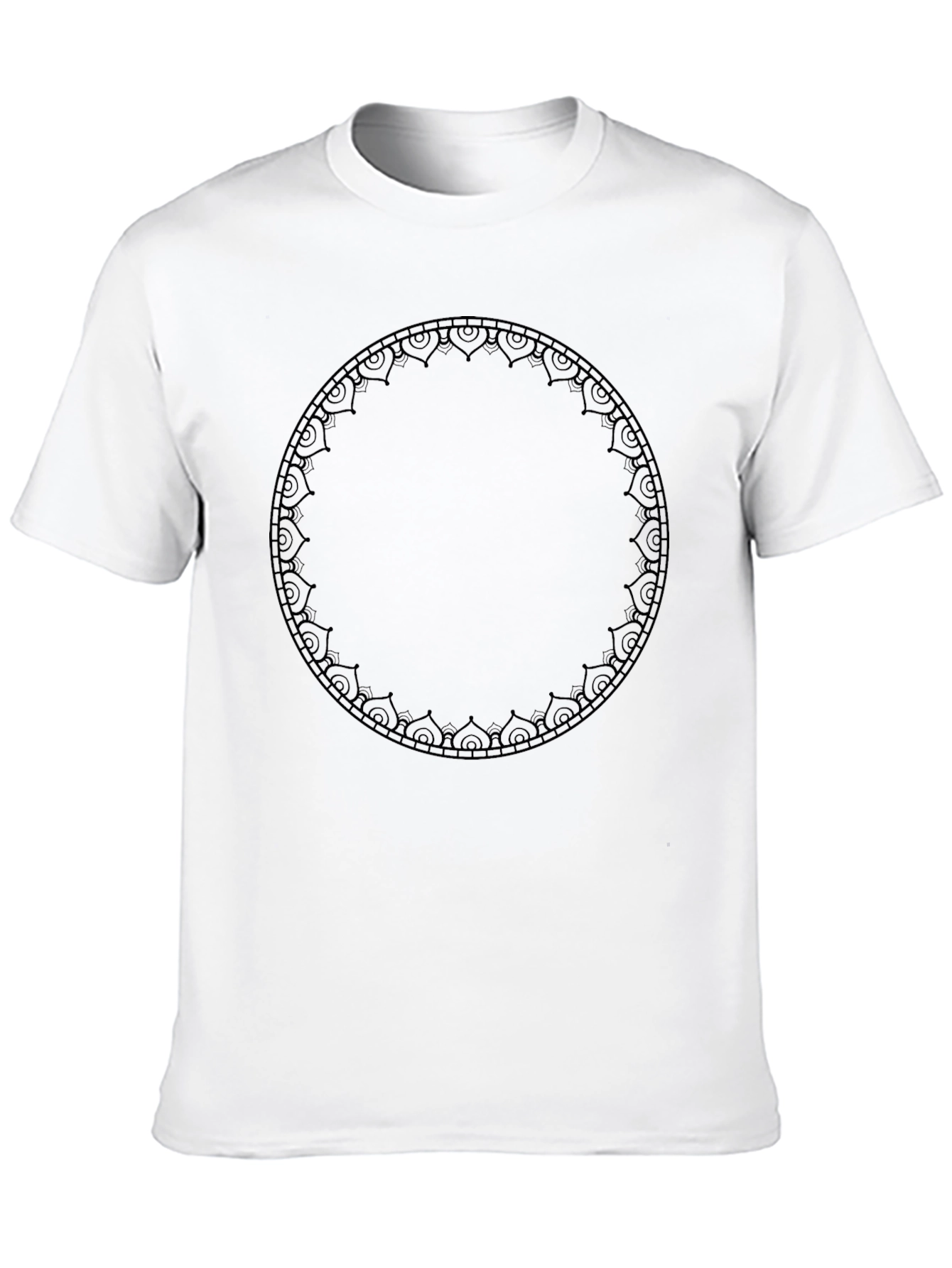 Stylish Black Mandala Graphic T-Shirt