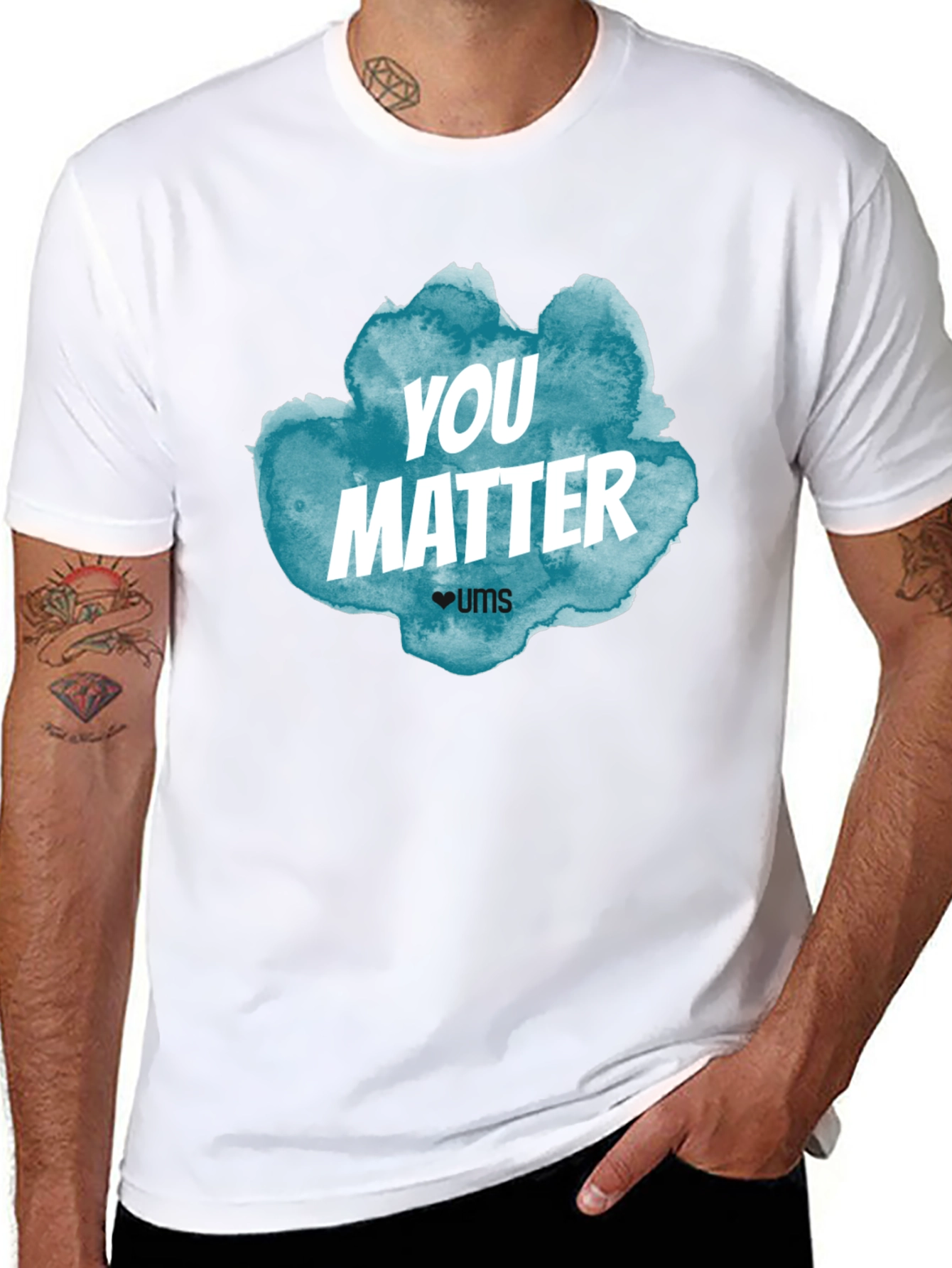 You Matter Graphic Print Crew Neck T-Shirt