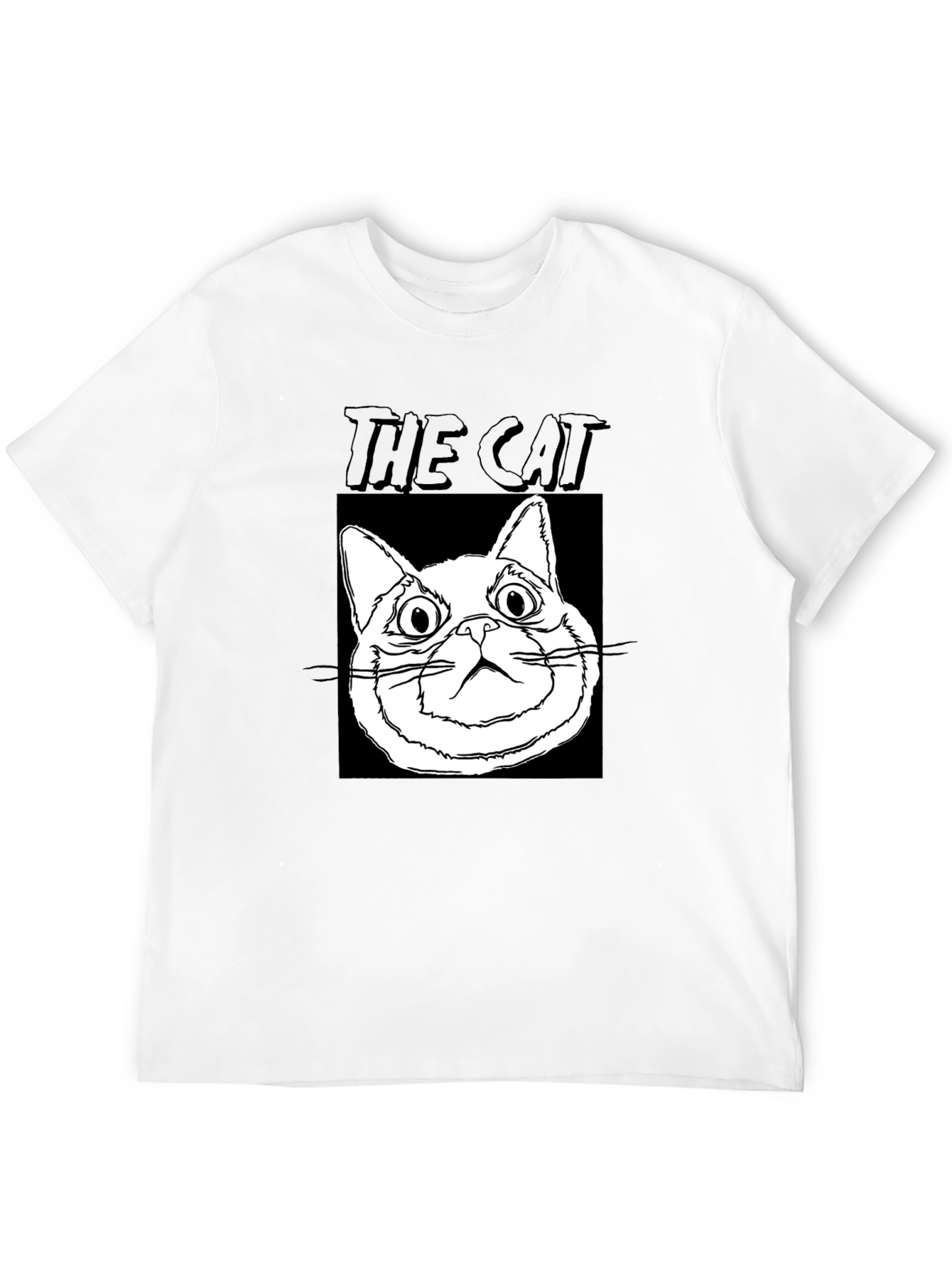 The Cat Graphic T-Shirt - Black Cotton Tee