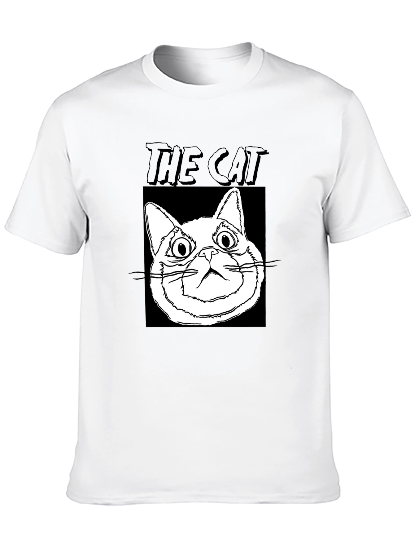 The Cat Graphic T-Shirt - Black Cotton Tee
