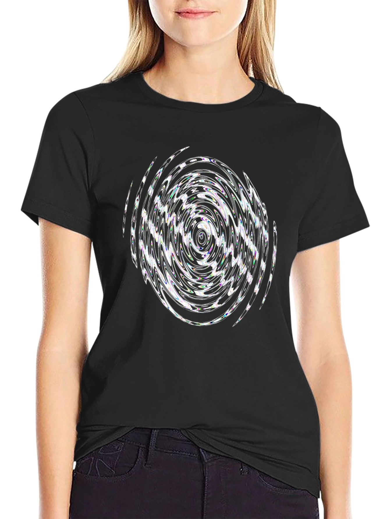 Abstract Swirl Graphic T-Shirt - Modern Design