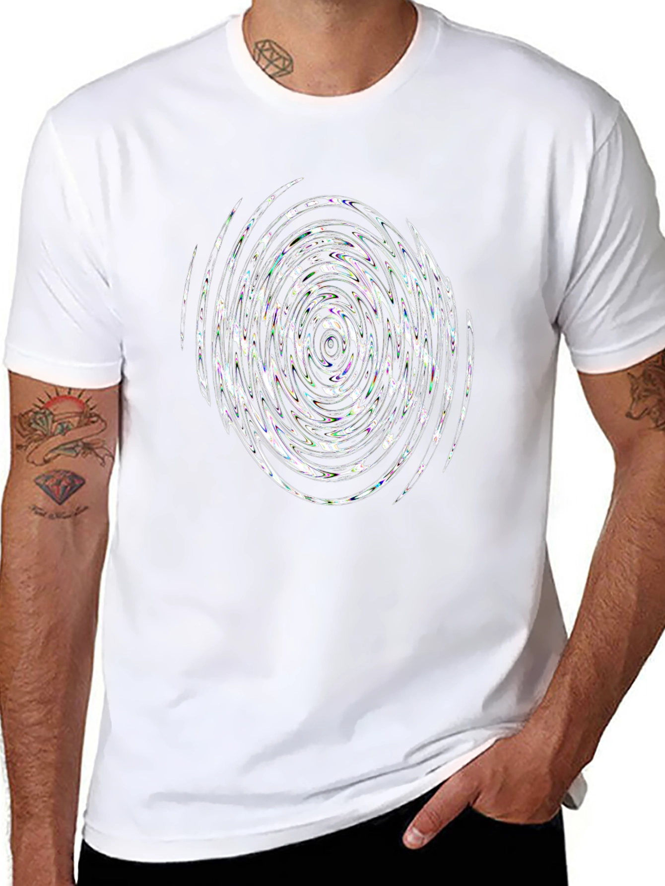 Abstract Swirl Graphic T-Shirt - Modern Design