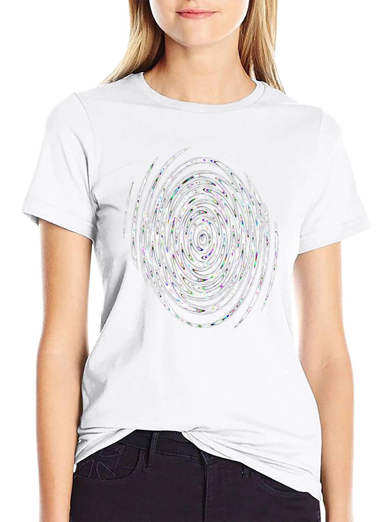 Abstract Swirl Graphic T-Shirt - Modern Design