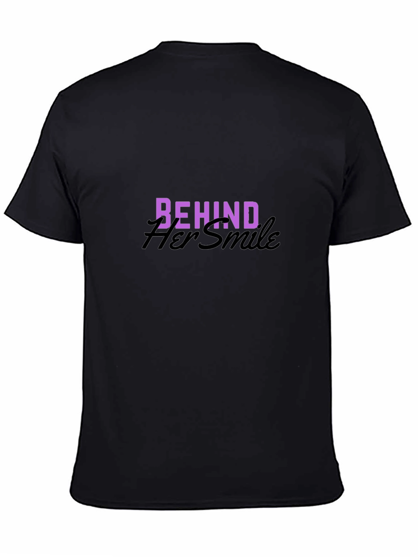 Behind Her Smile Graphic Tee - Black