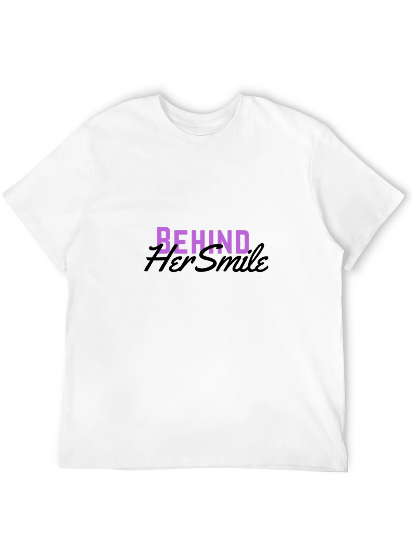 Behind Her Smile Graphic Tee - Black