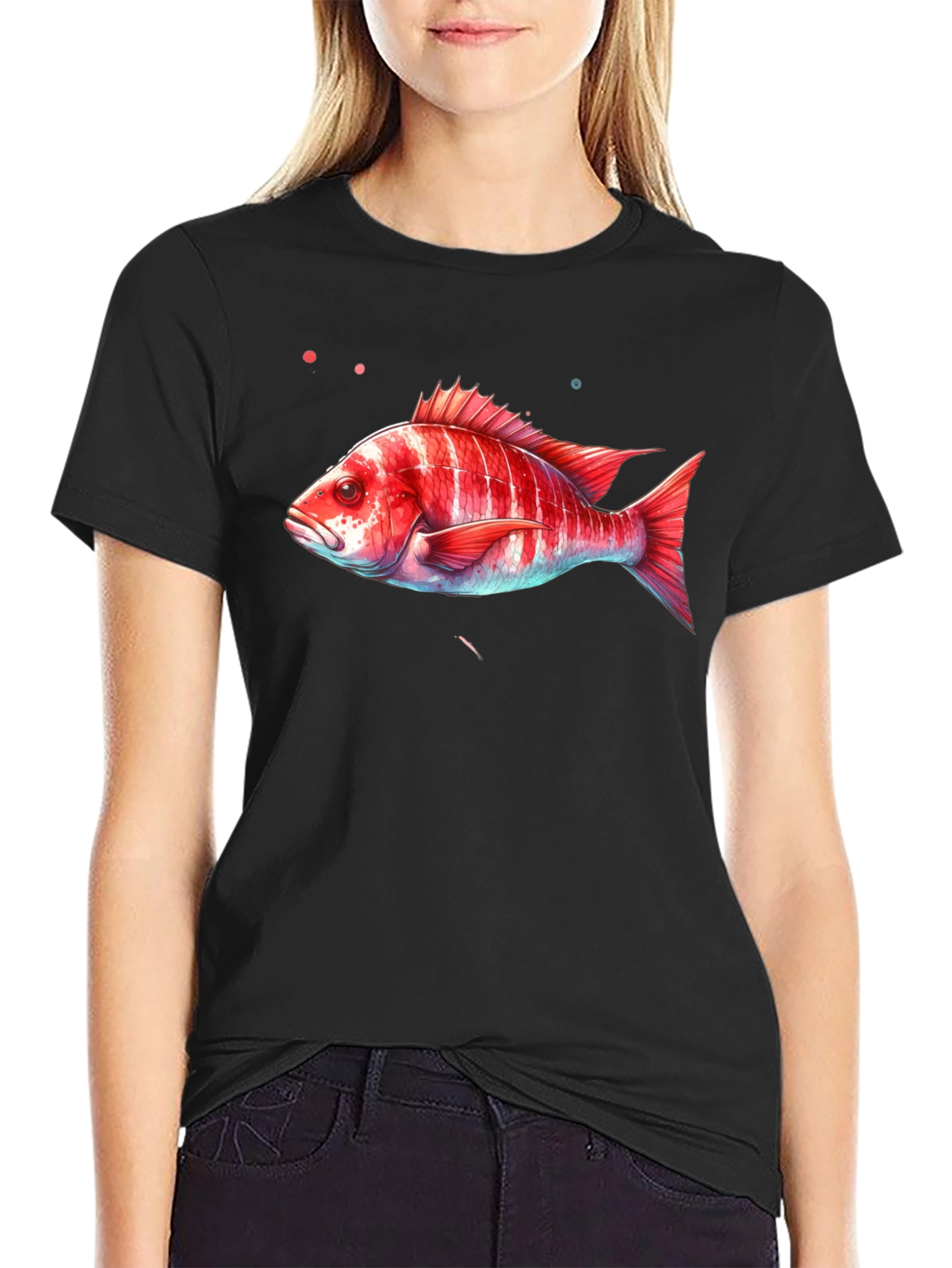 Red Fish Graphic T-Shirt - Unique Design