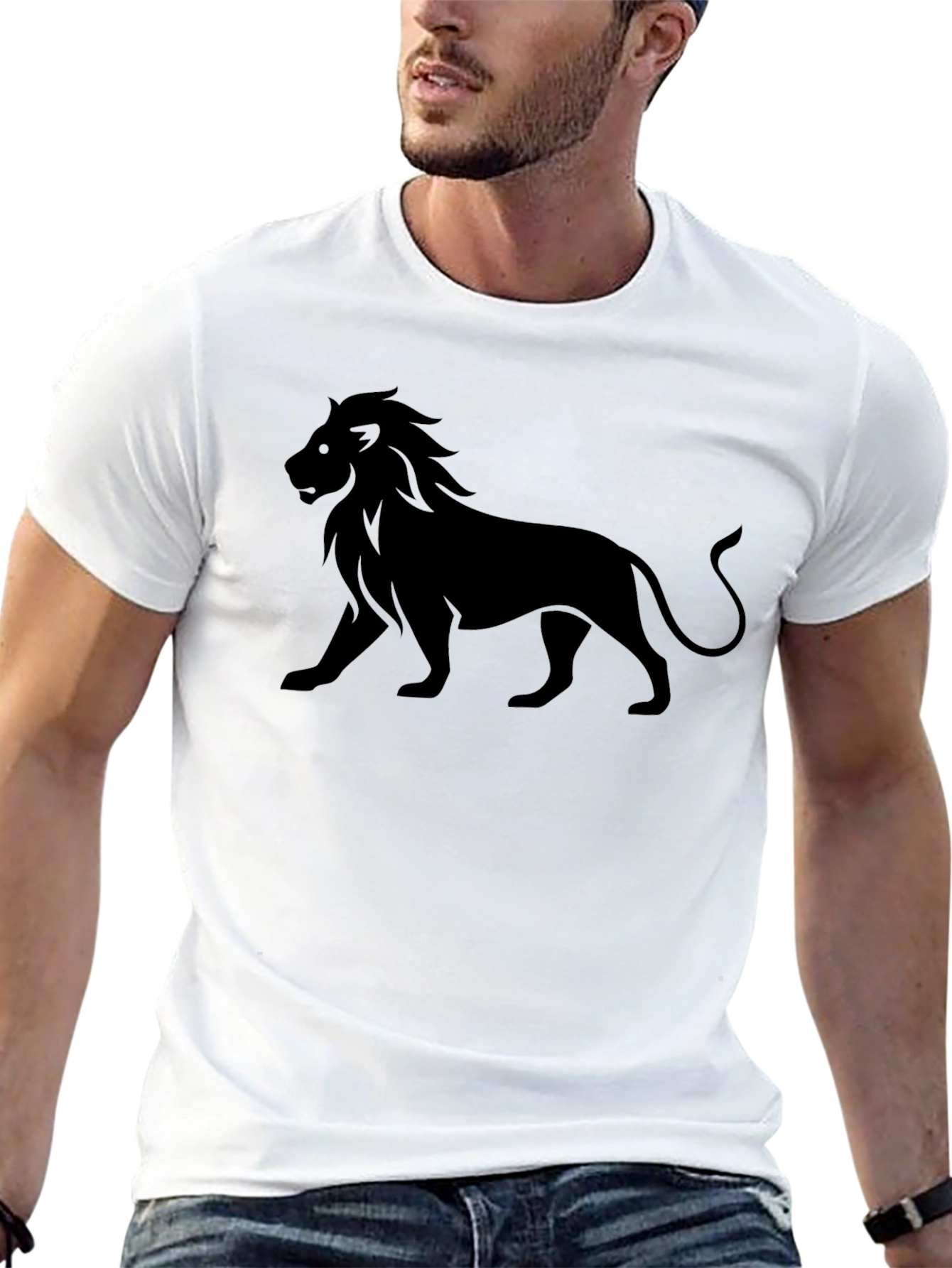 Lion Graphic Black T-Shirt | Mens Stylish Tee