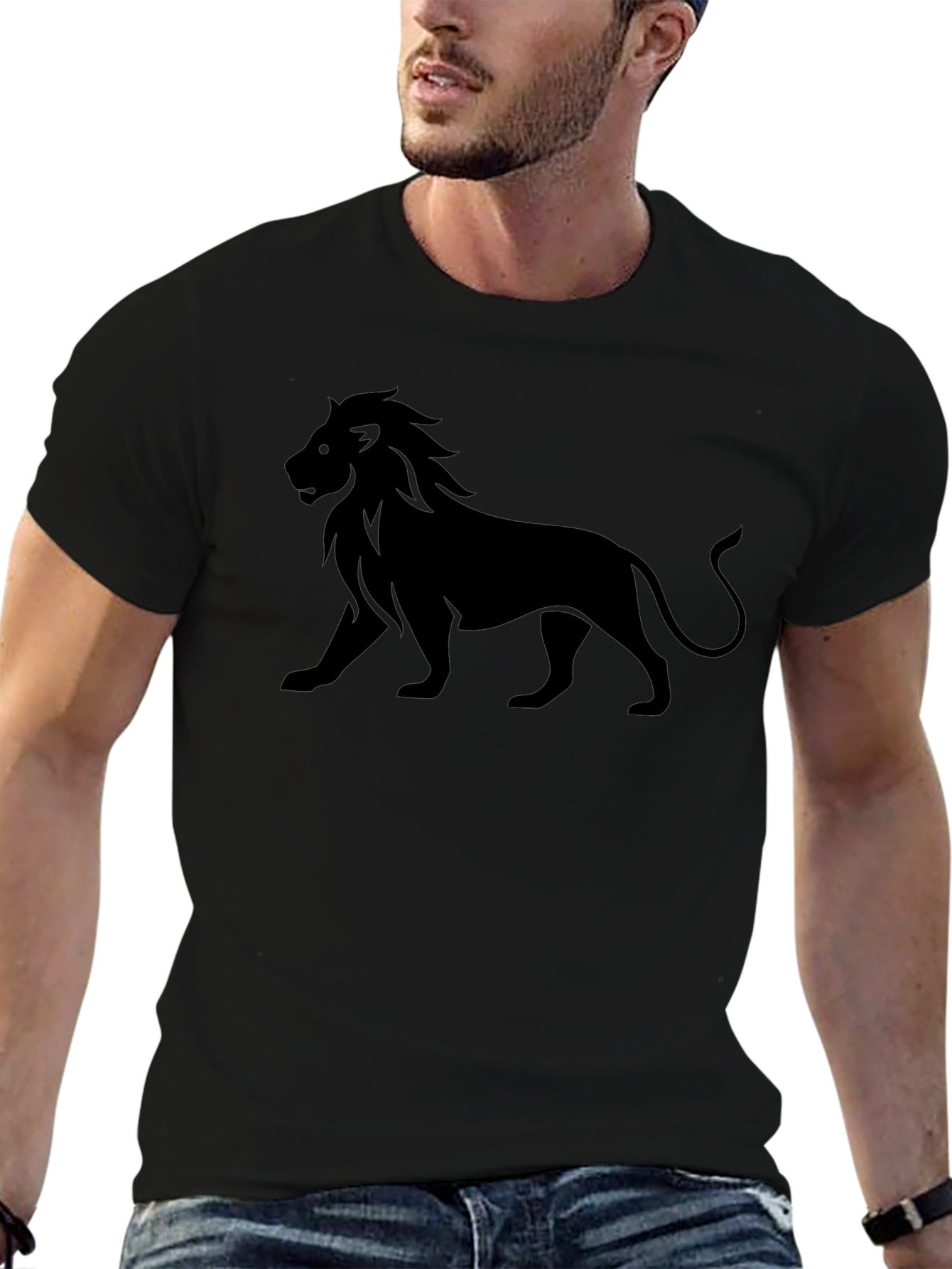 Lion Graphic Black T-Shirt | Mens Stylish Tee