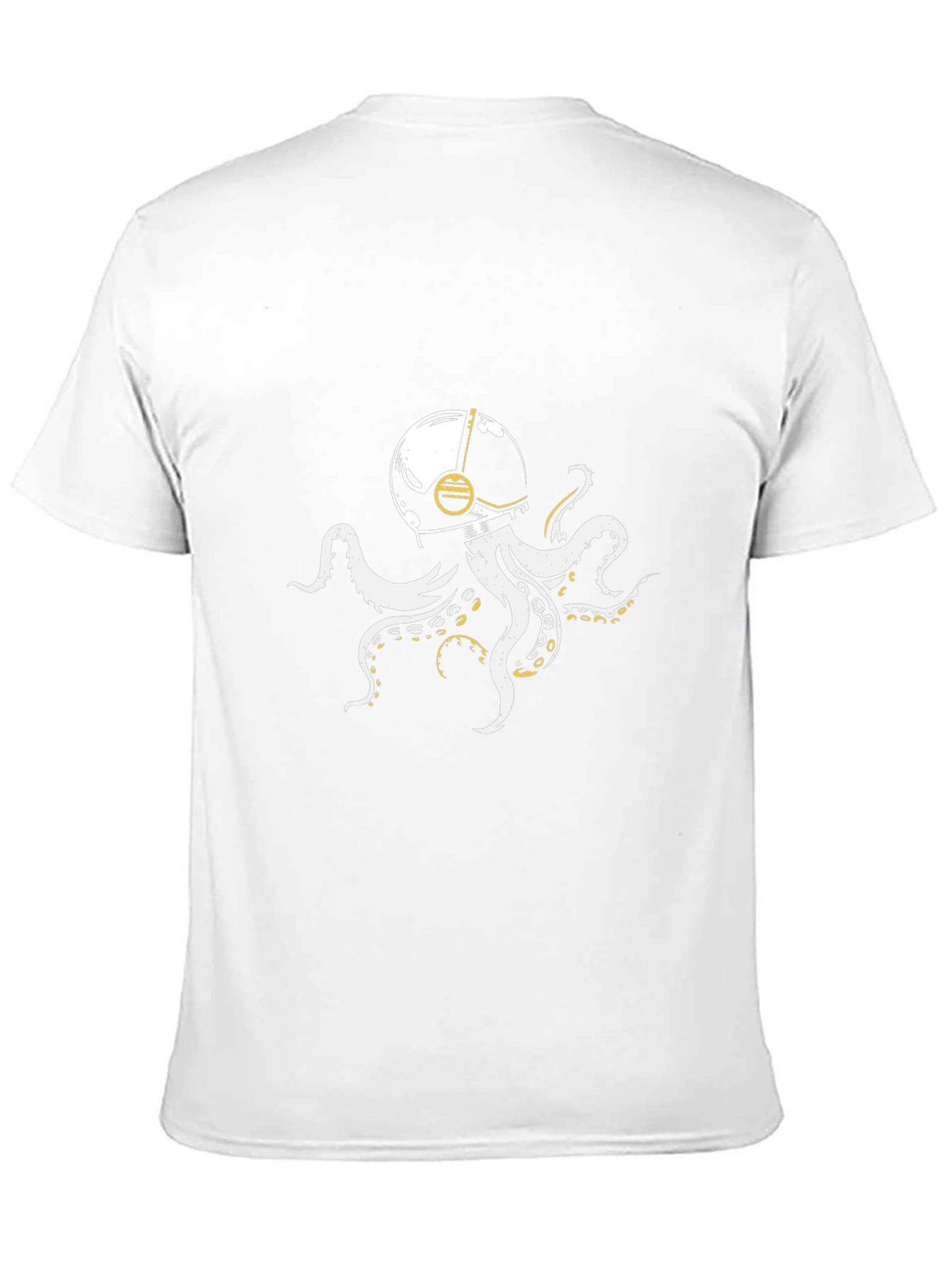 Astronaut Octopus Graphic Tee - Black Cotton Blend