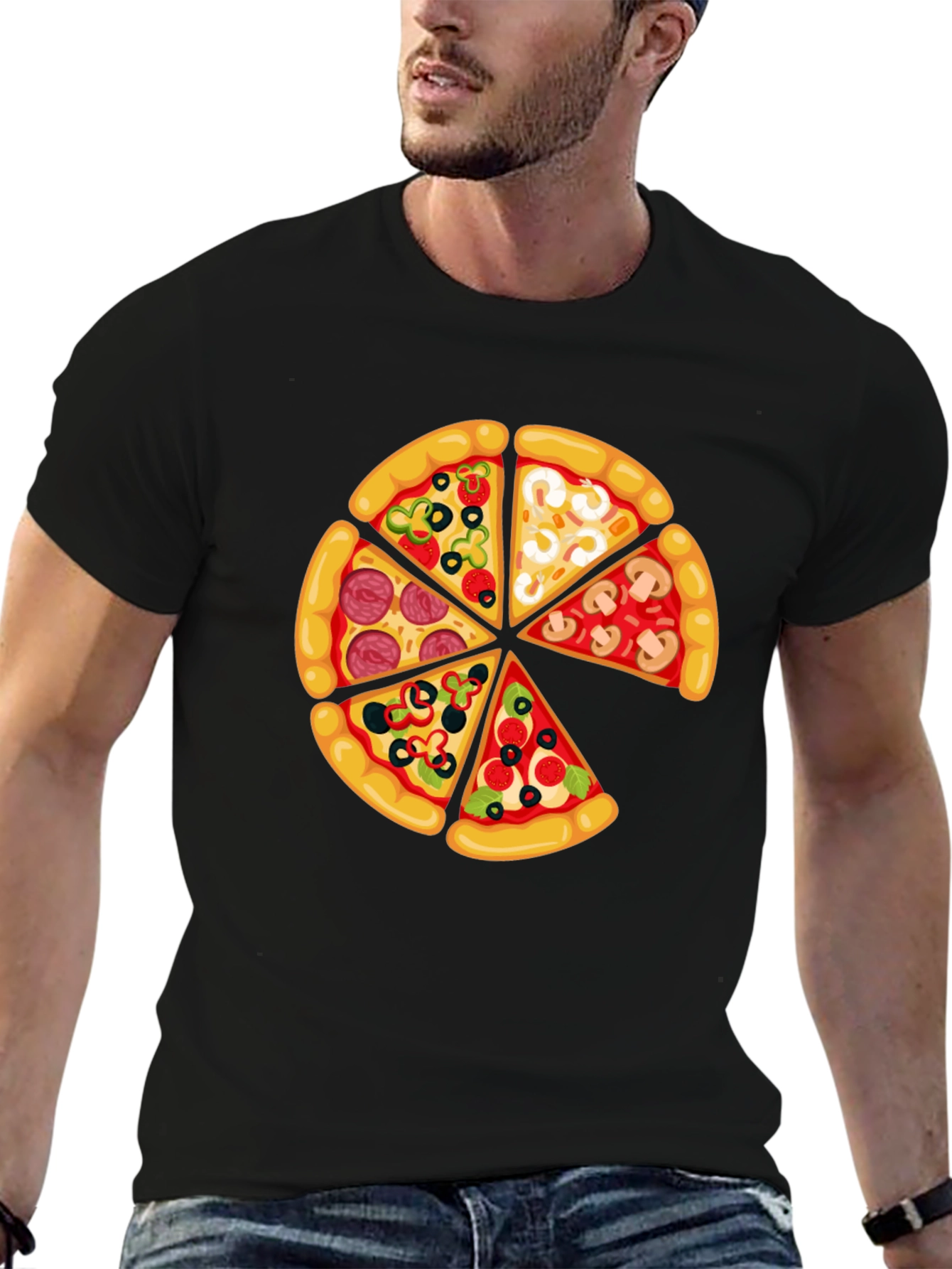 Pizza Slice Graphic T-Shirt - Foodie Fun
