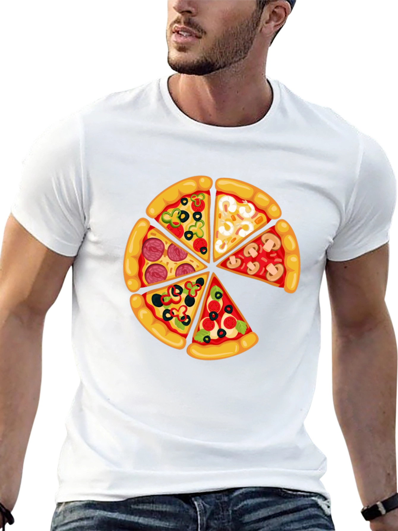 Pizza Slice Graphic T-Shirt - Foodie Fun