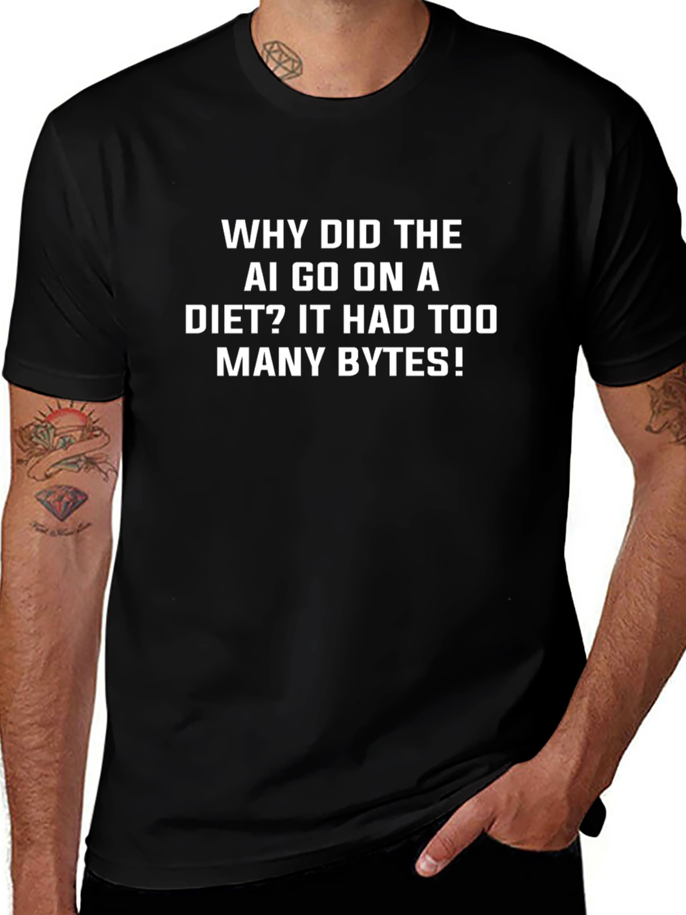 AI Humor T-Shirt - Funny Tech Diet Joke