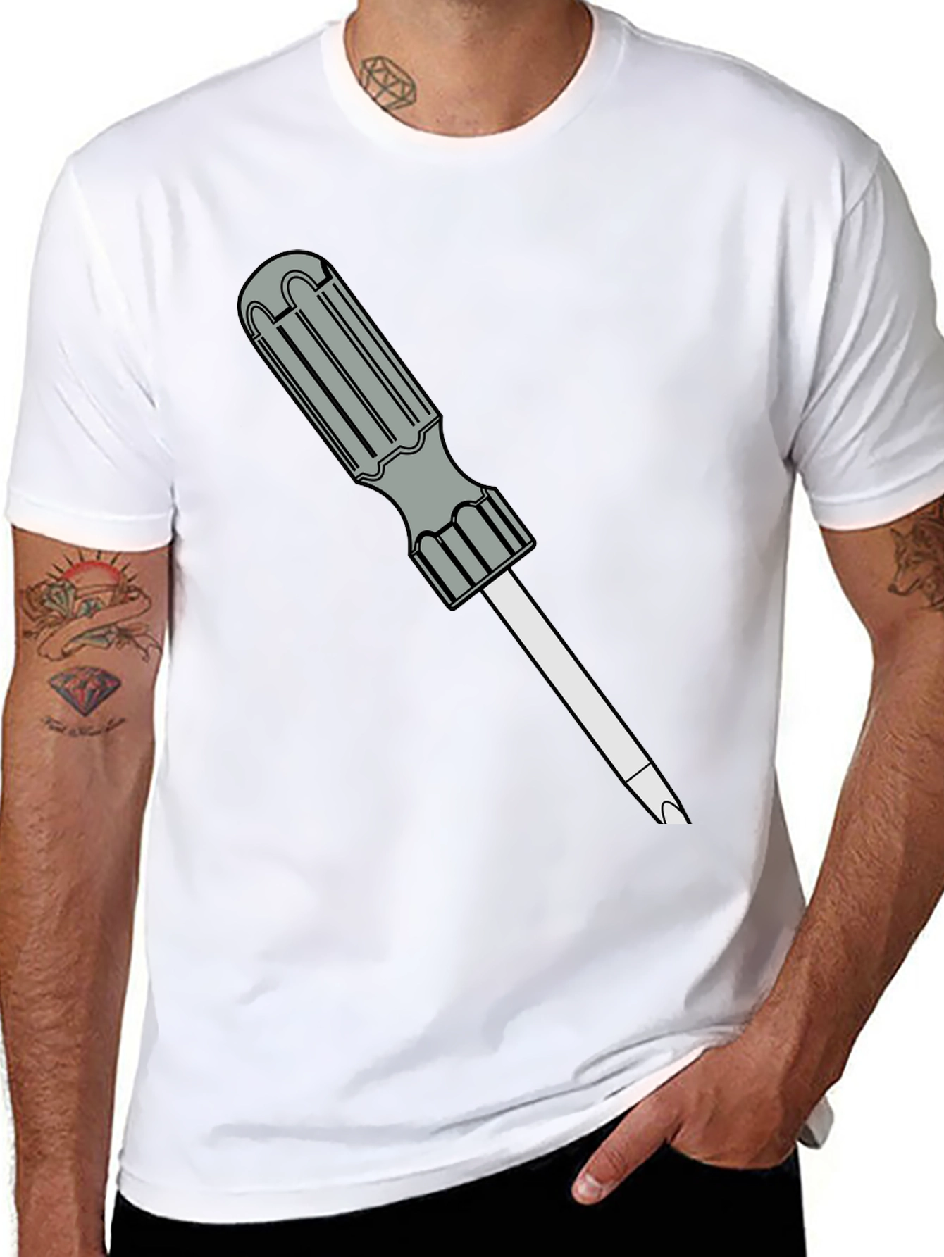 Screwdriver Graphic Black T-Shirt