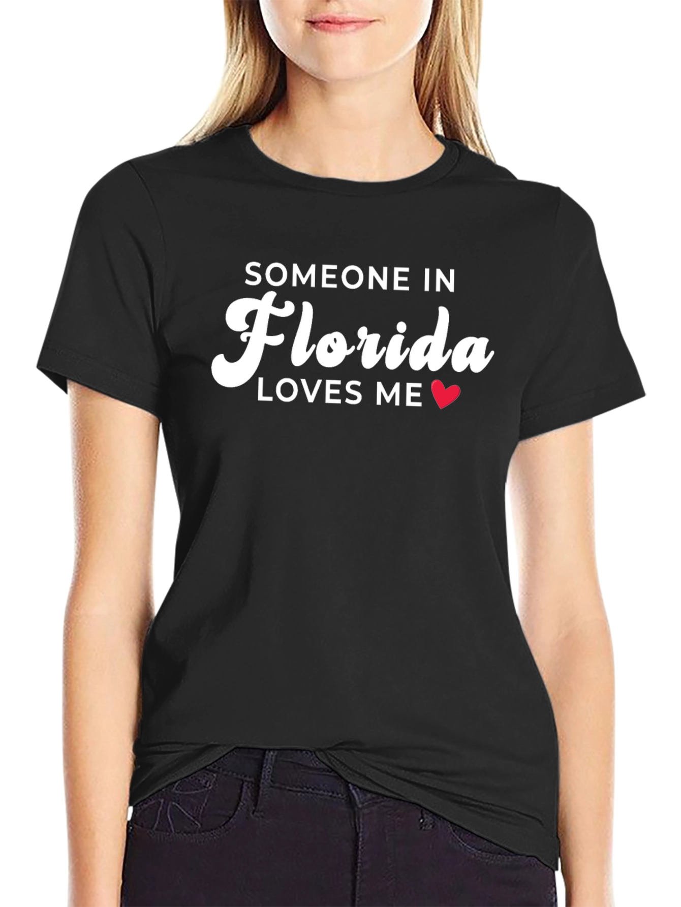 Someone in Florida Loves Me Black T-Shirt