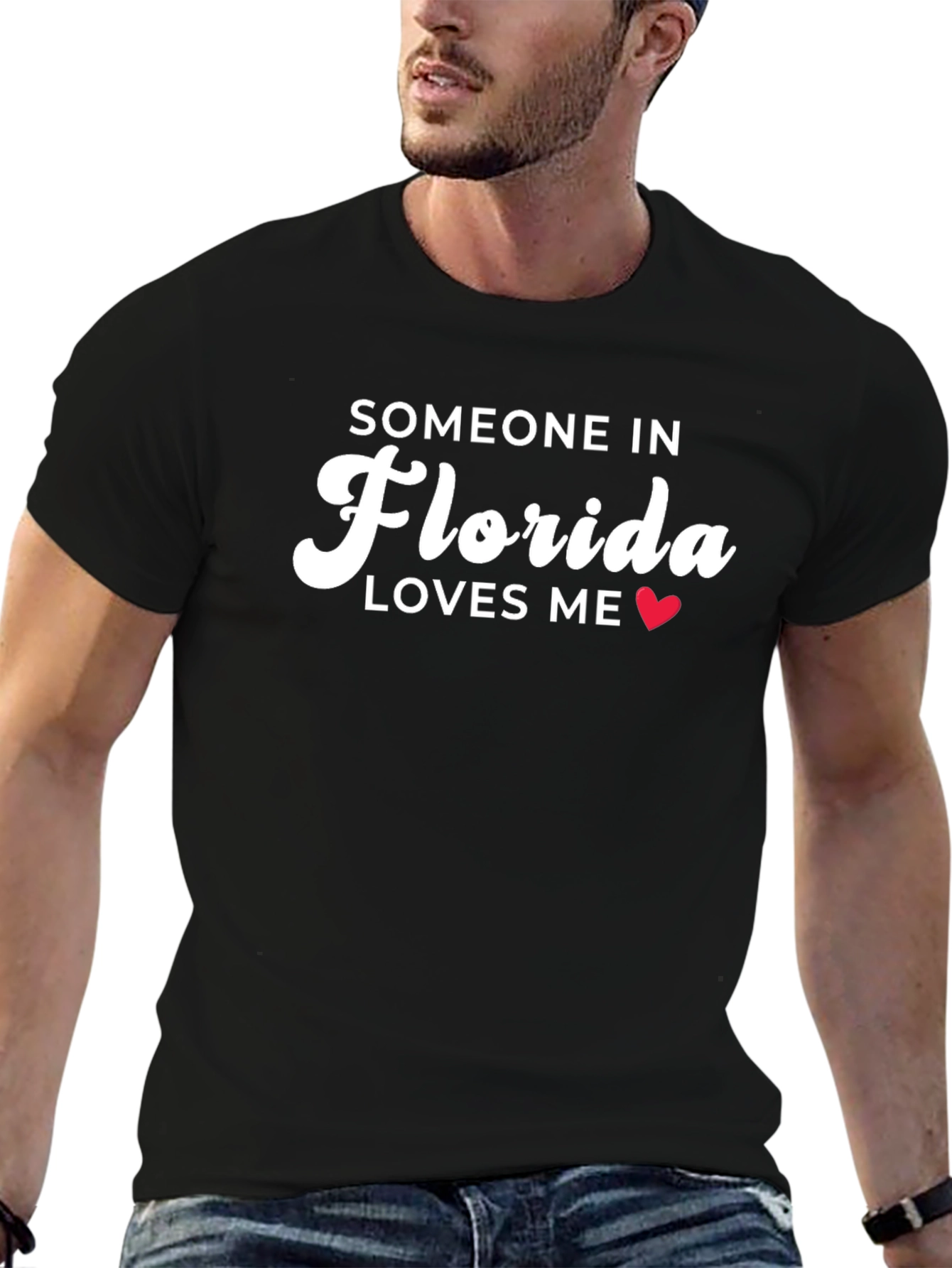 Someone in Florida Loves Me Black T-Shirt