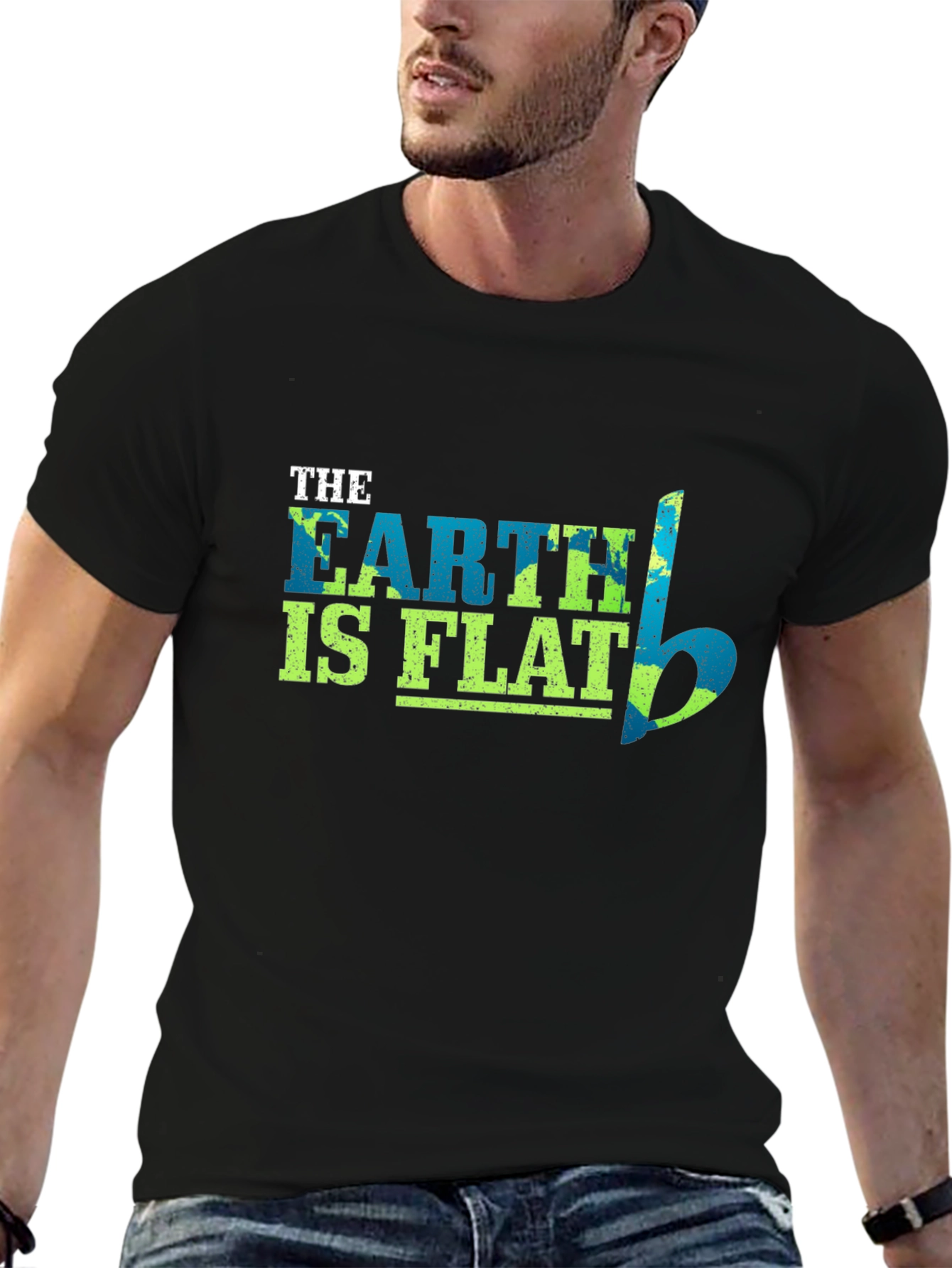 Earth is Flat Funny Graphic T-Shirt