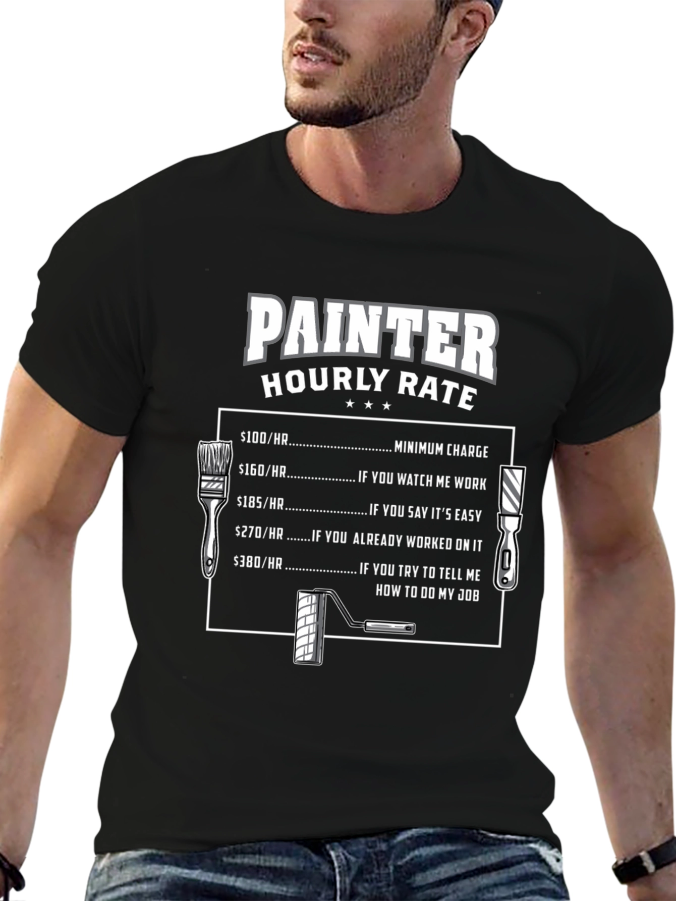 Painter Hourly Rate T-Shirt - Funny Painter Gift