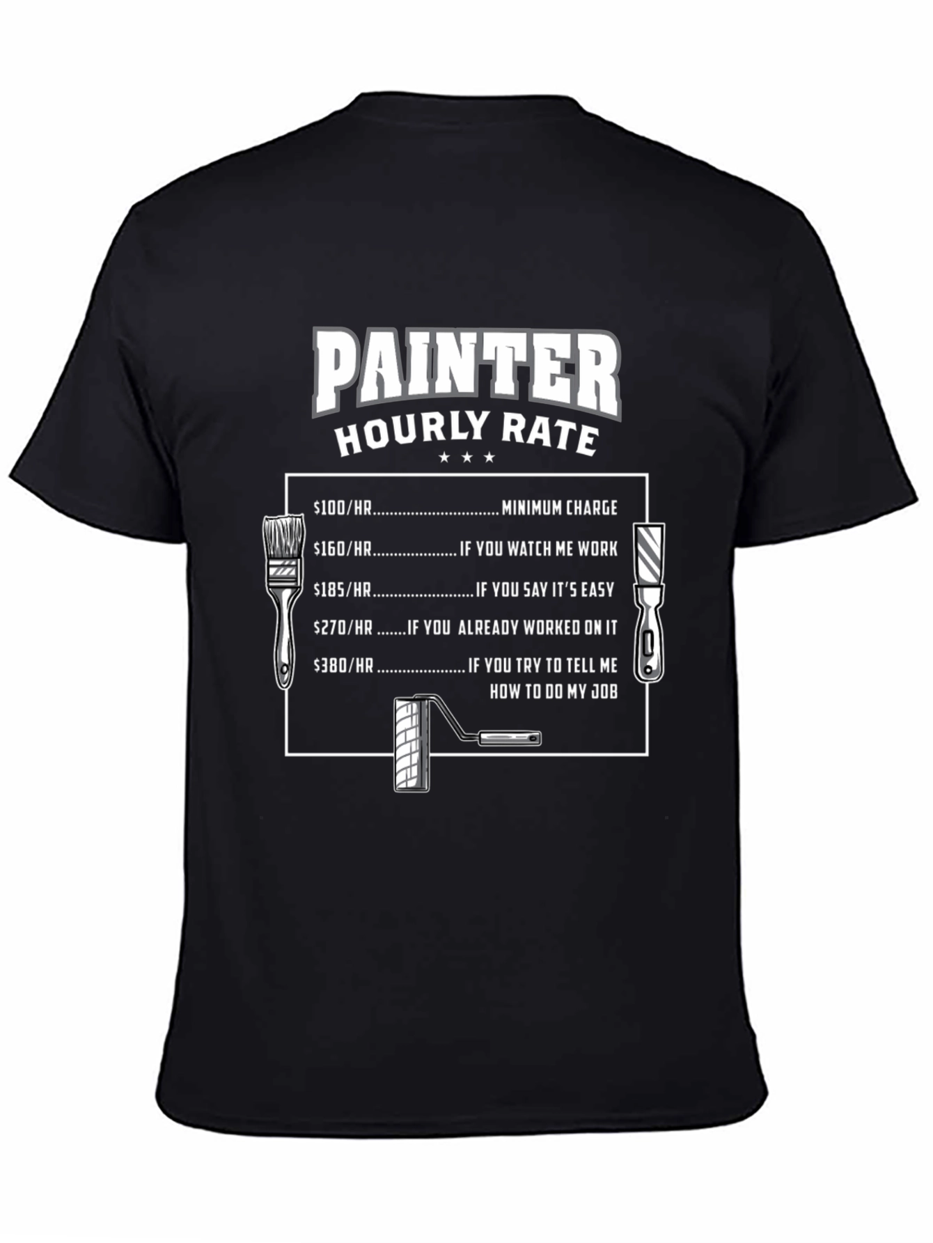 Painter Hourly Rate T-Shirt - Funny Painter Gift