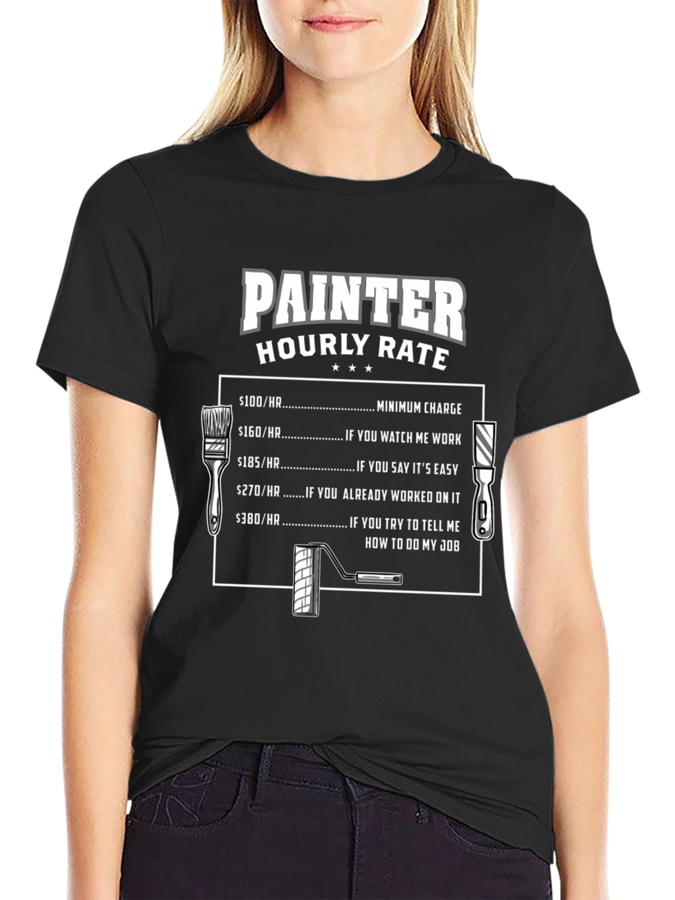 Painter Hourly Rate T-Shirt - Funny Painter Gift