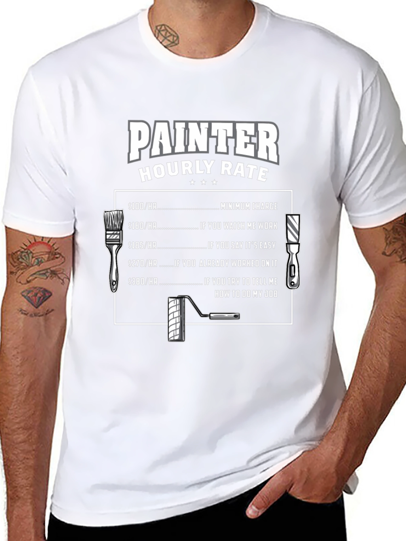 Painter Hourly Rate T-Shirt - Funny Painter Gift