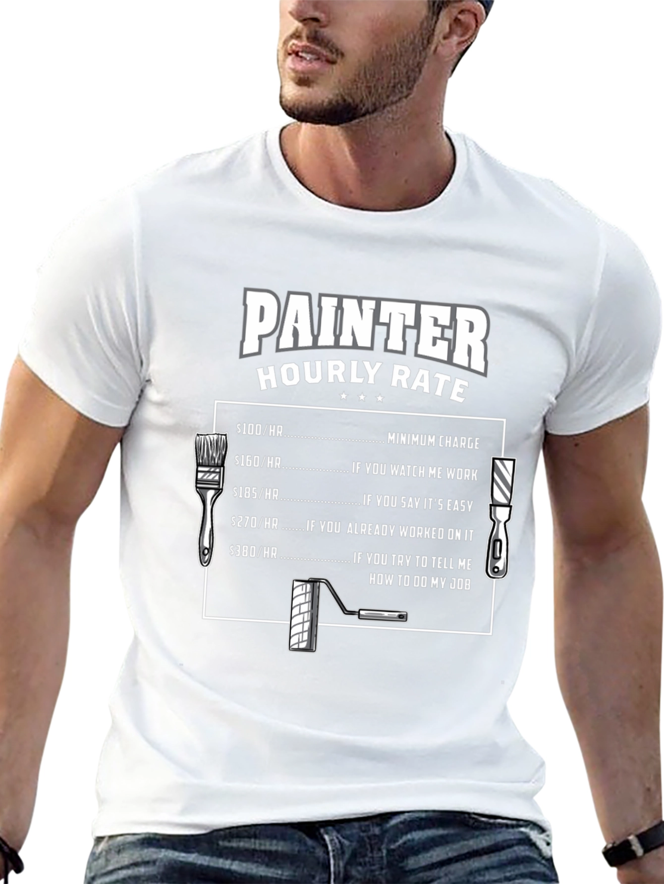 Painter Hourly Rate T-Shirt - Funny Painter Gift