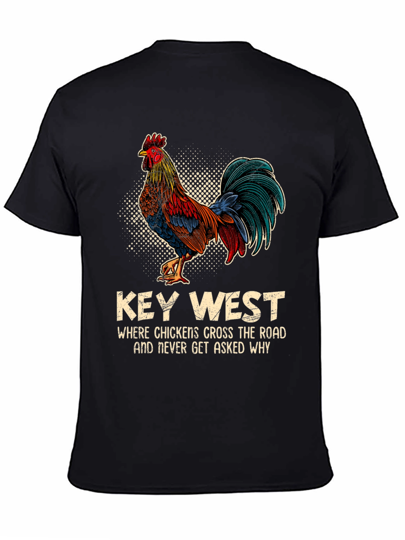Key West Chicken T-Shirt - Funny Graphic Tee