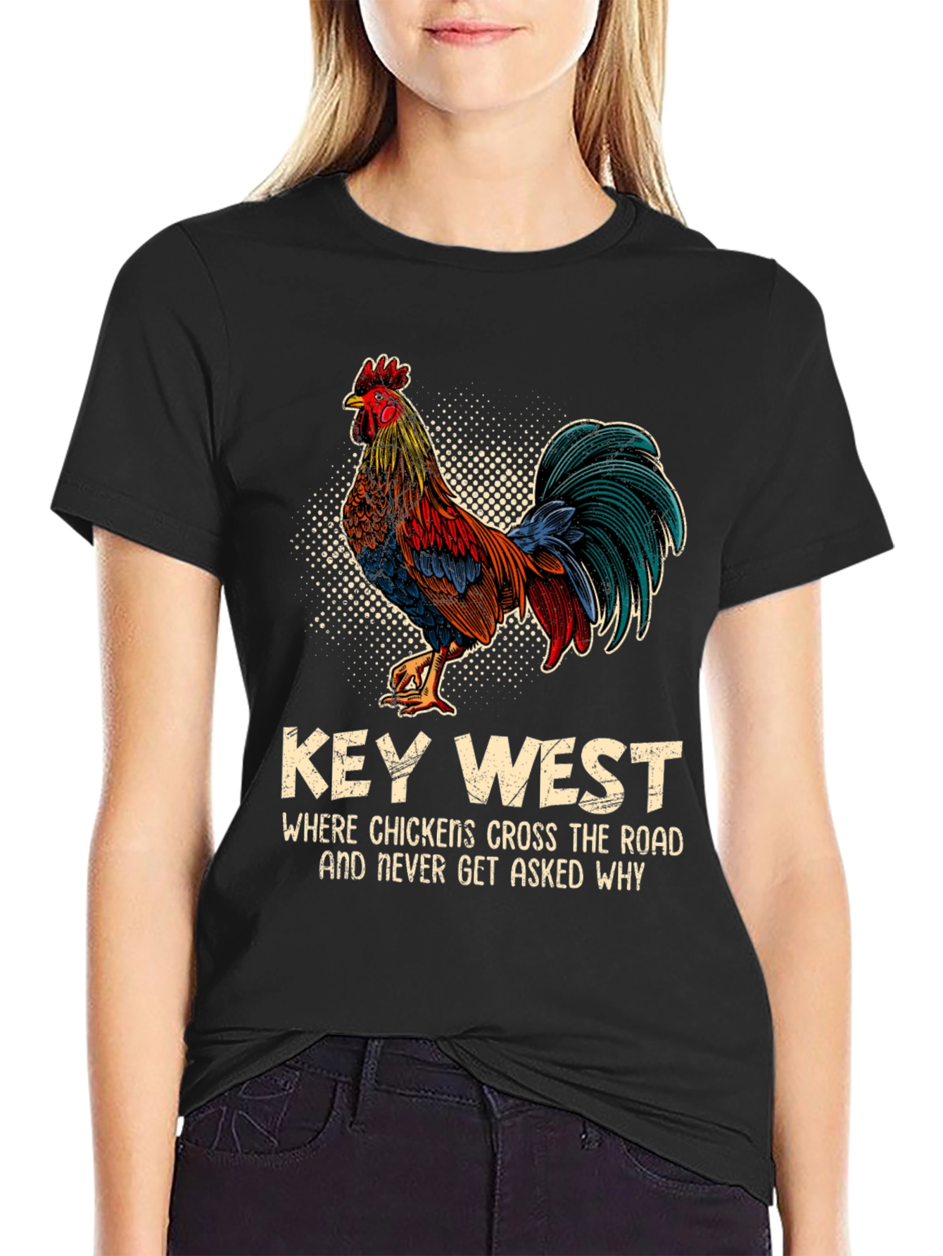 Key West Chicken T-Shirt - Funny Graphic Tee