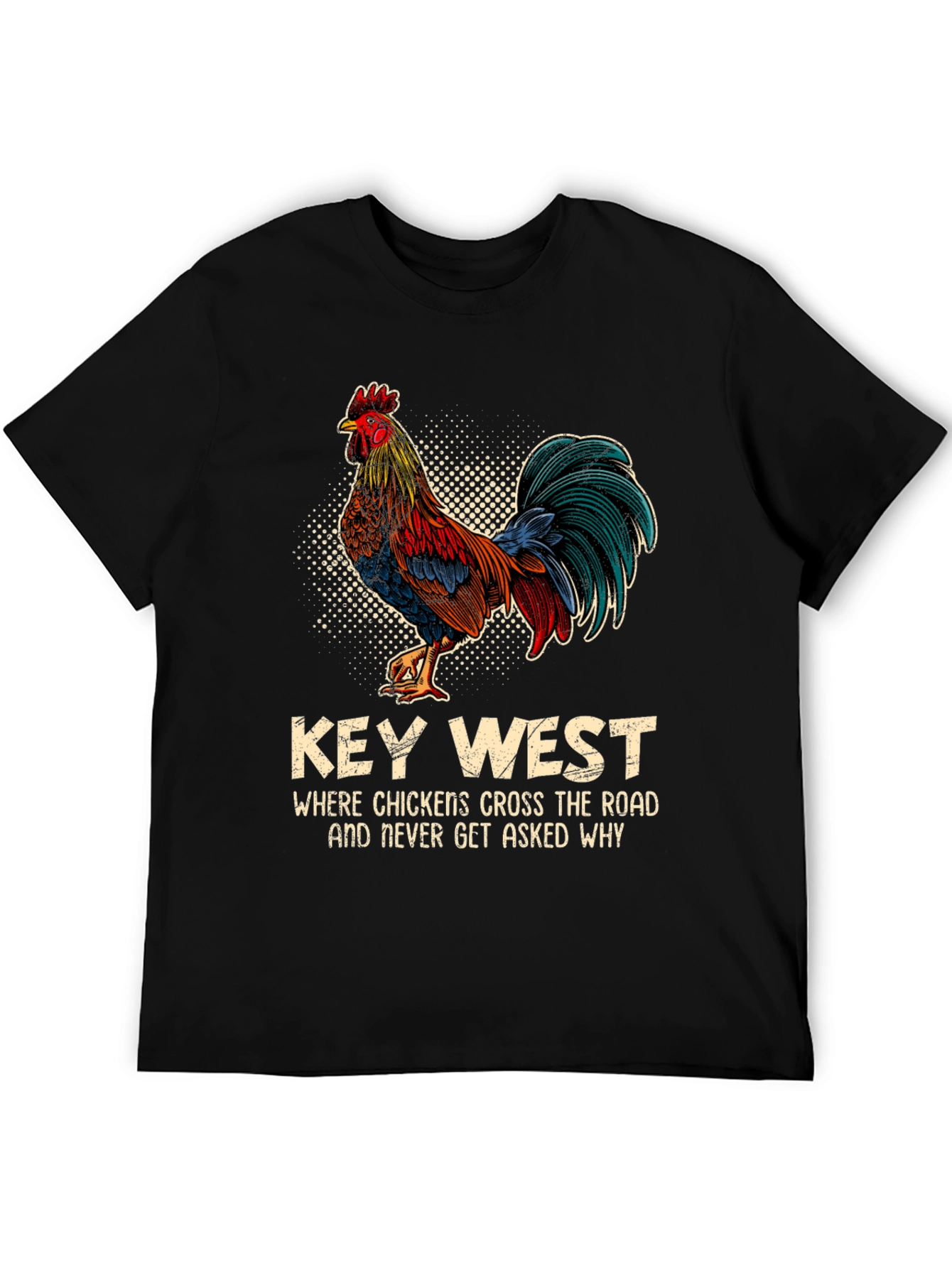 Key West Chicken T-Shirt - Funny Graphic Tee