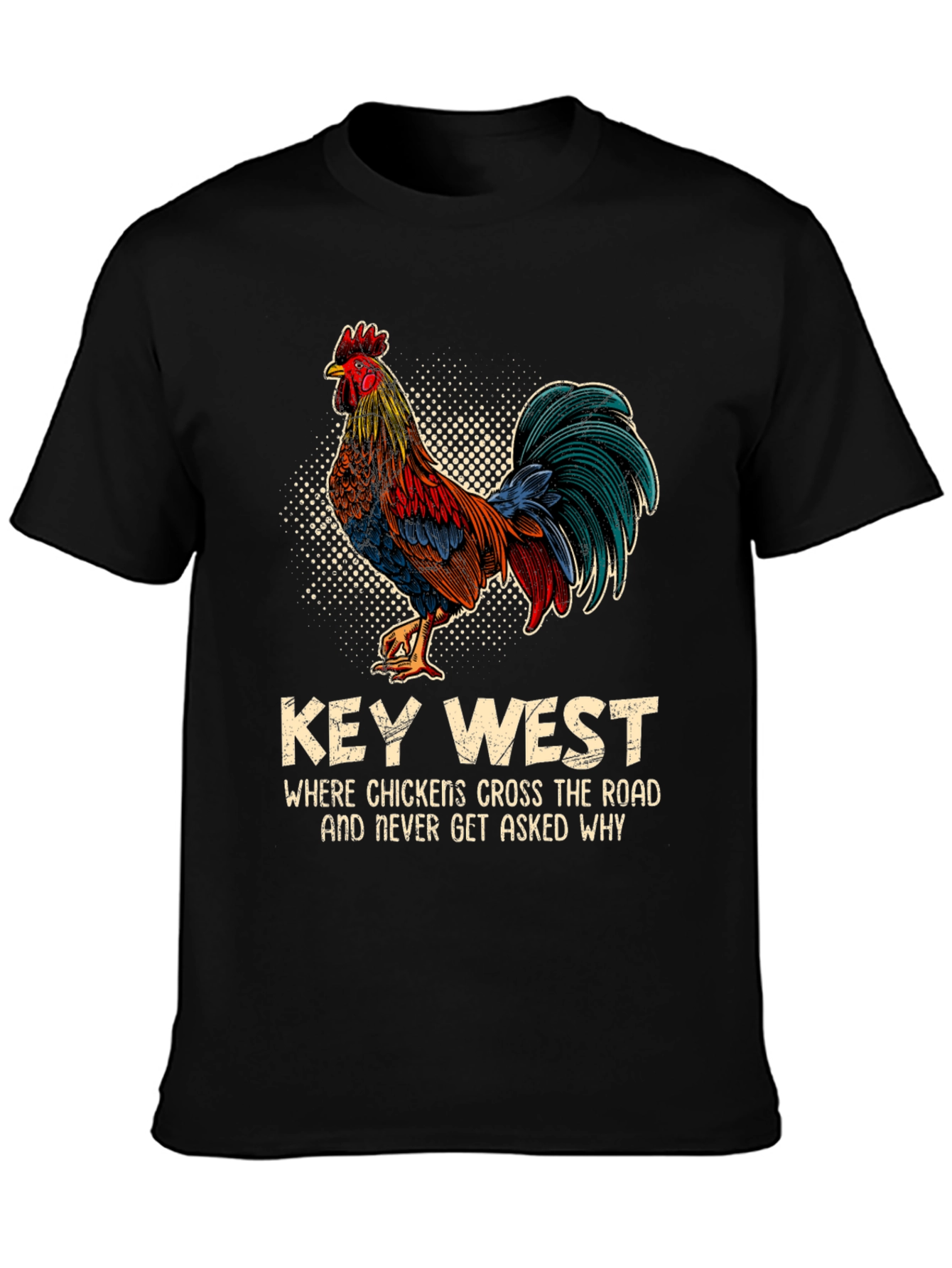 Key West Chicken T-Shirt - Funny Graphic Tee