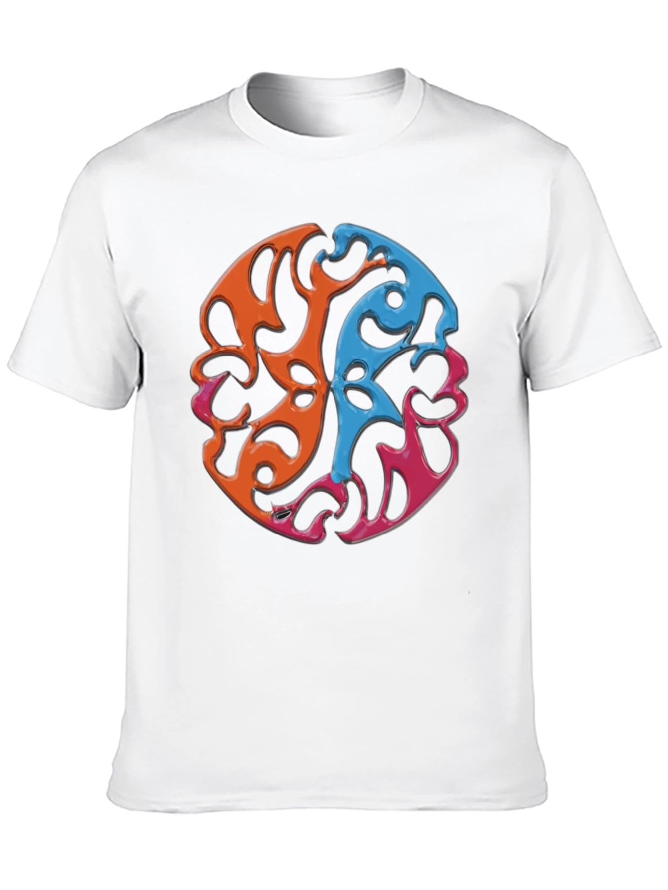 Abstract Swirl Graphic Tee - Casual Comfort