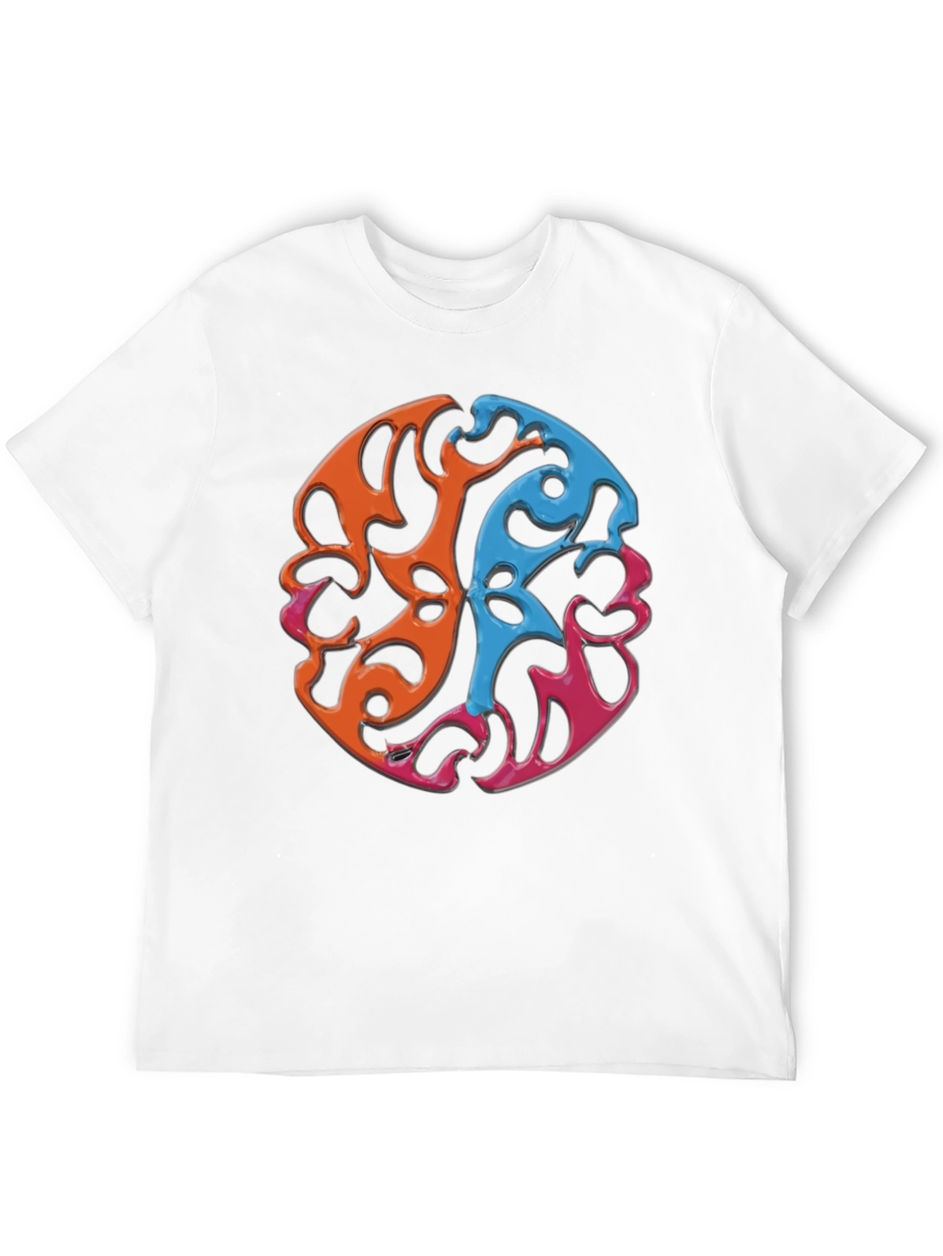 Abstract Swirl Graphic Tee - Casual Comfort