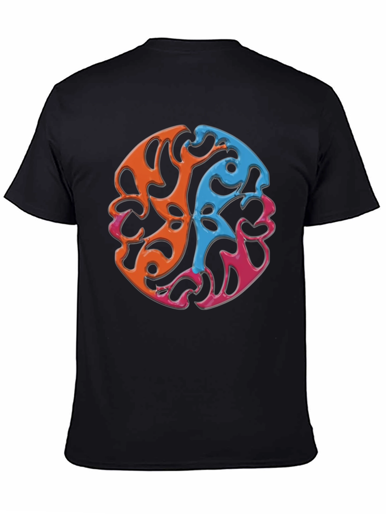 Abstract Swirl Graphic Tee - Casual Comfort