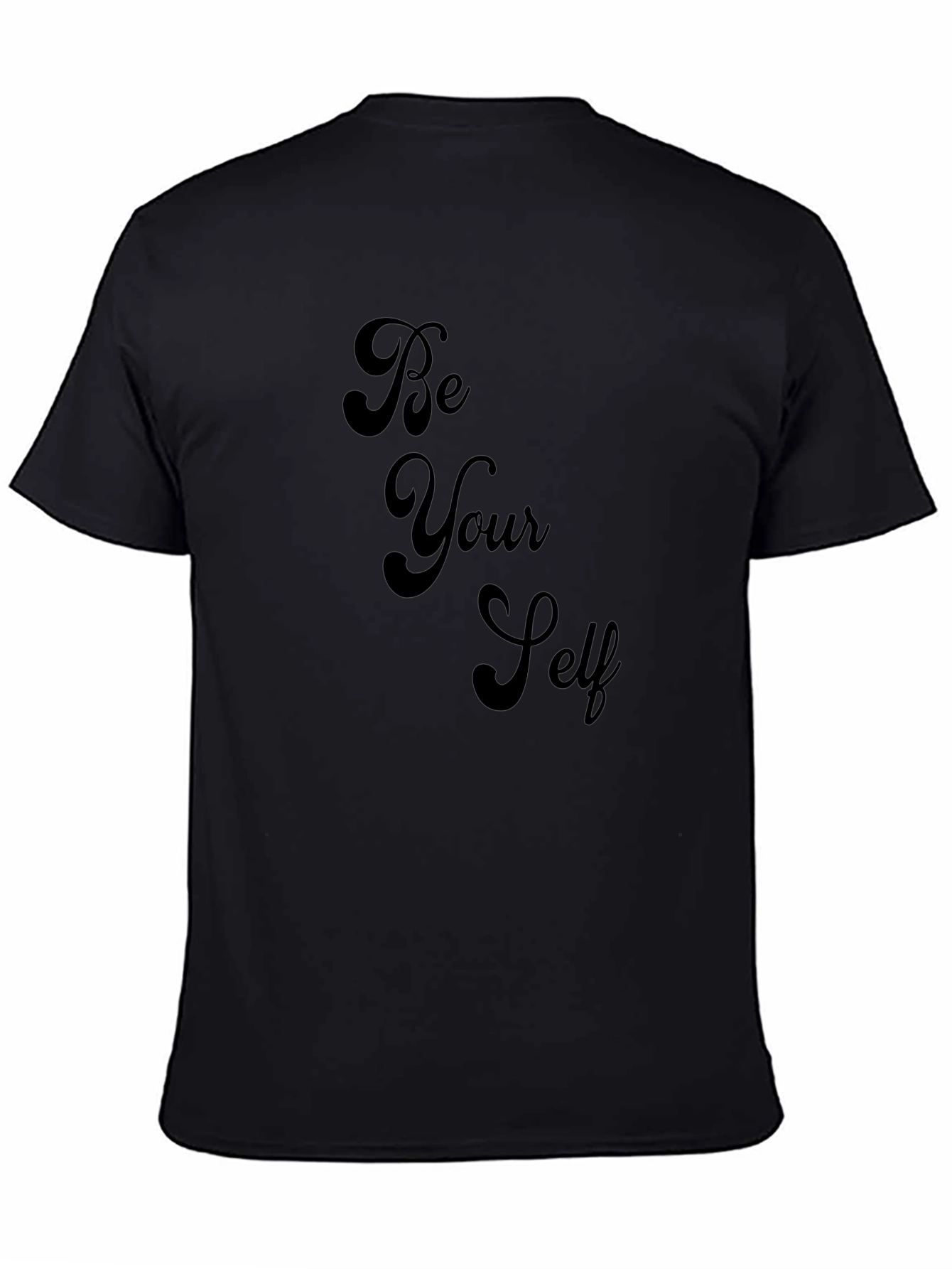 Be Yourself Graphic Tee - Black Cotton T-Shirt