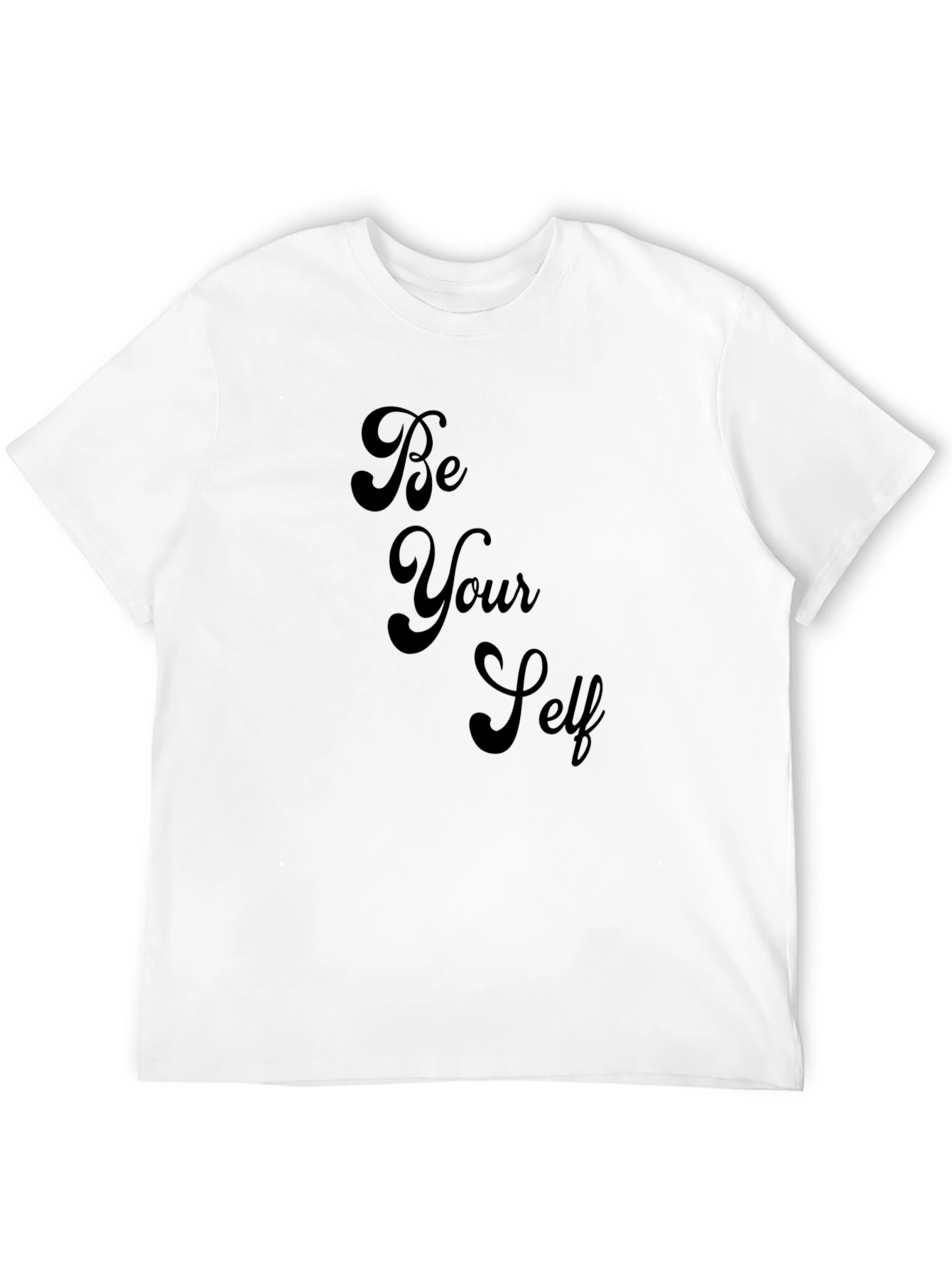 Be Yourself Graphic Tee - Black Cotton T-Shirt