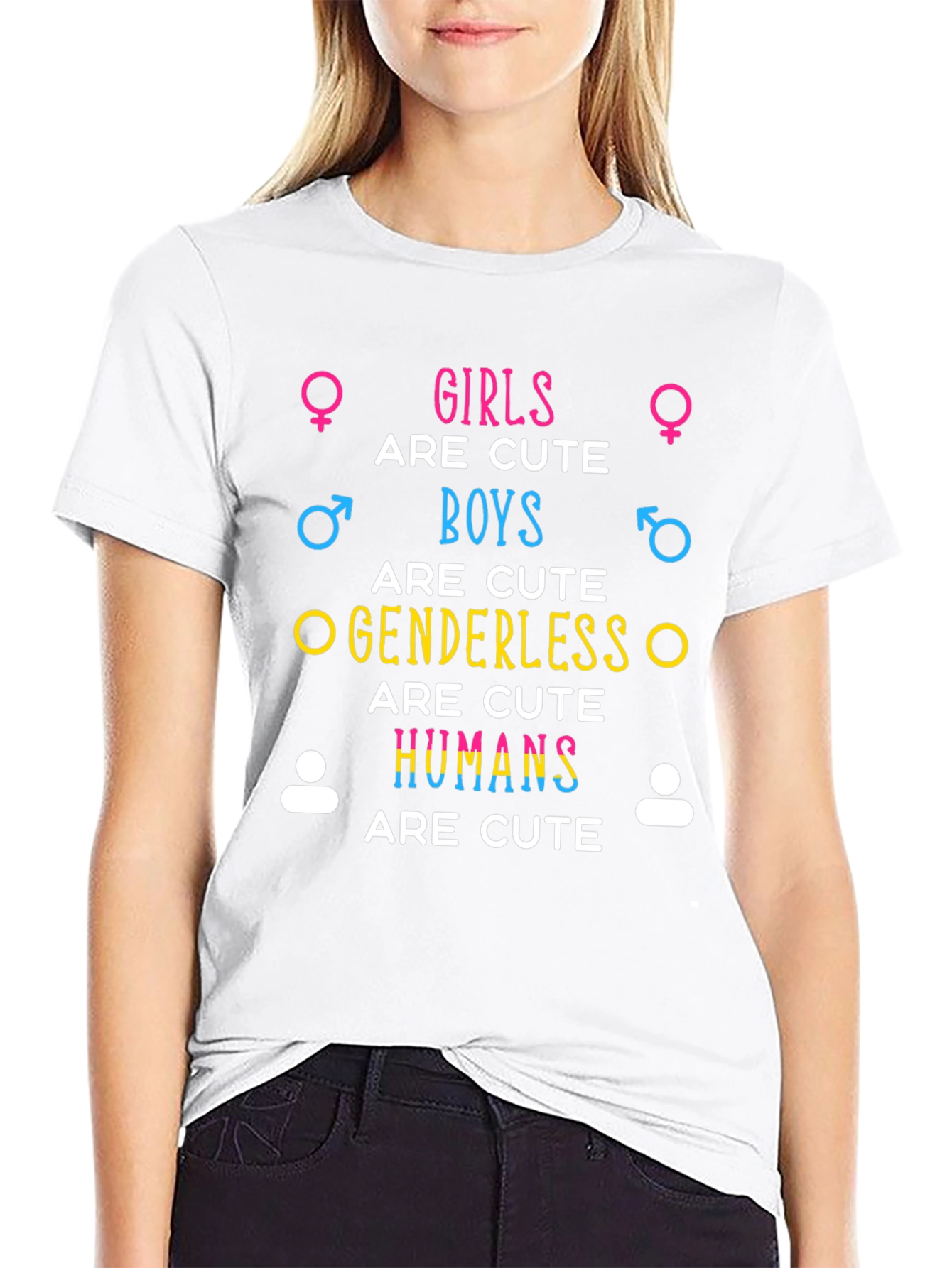 Cute Humans Black Graphic Tee