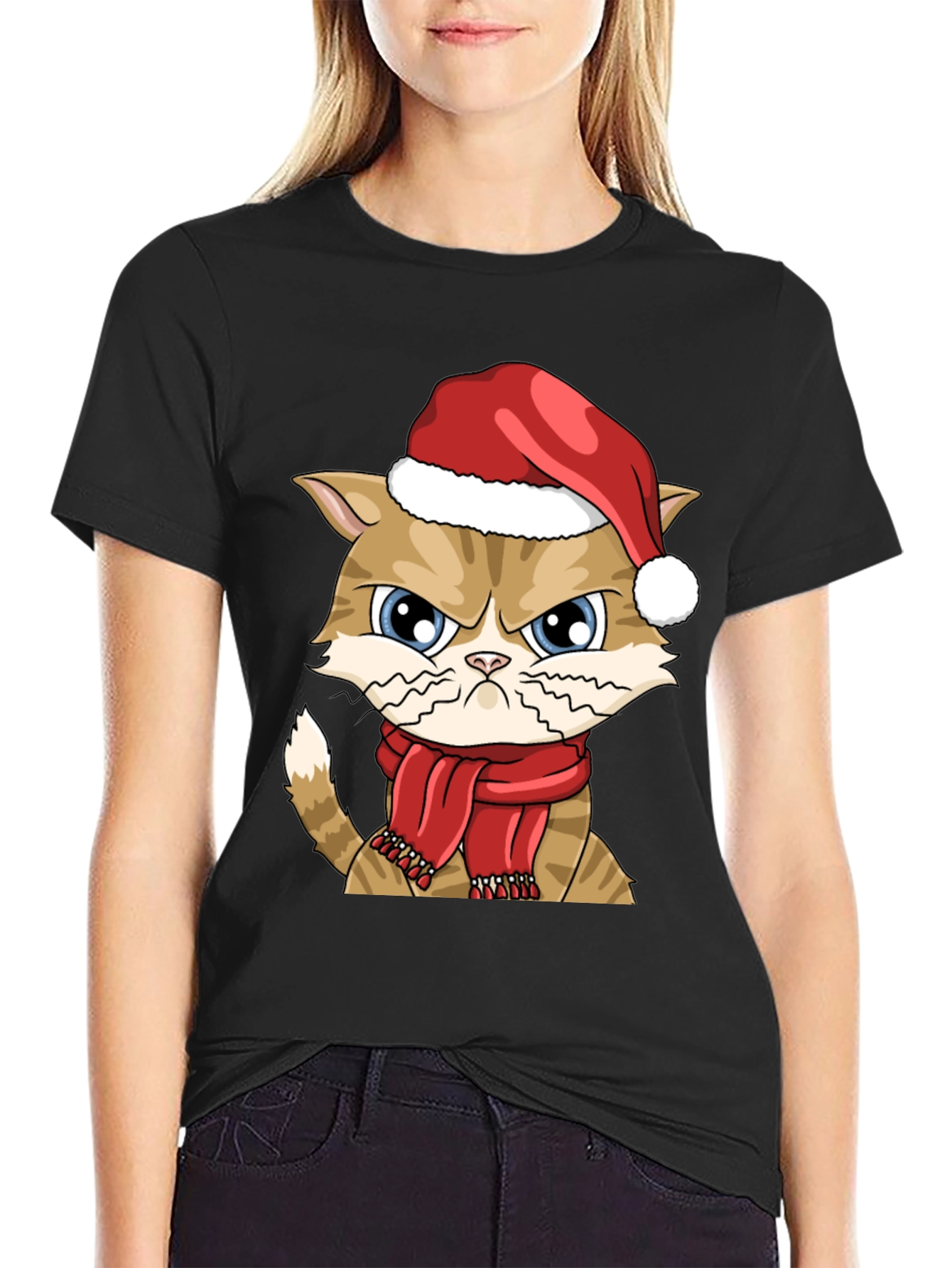 Grumpy Christmas Cat T-Shirt