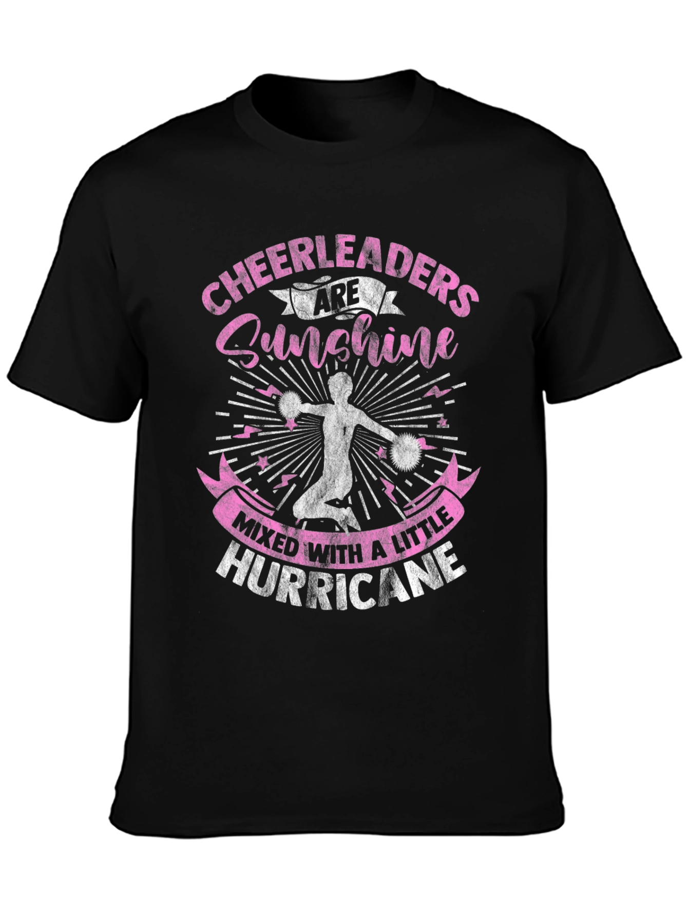 Cheerleader Sunshine Hurricane Black Graphic Tee