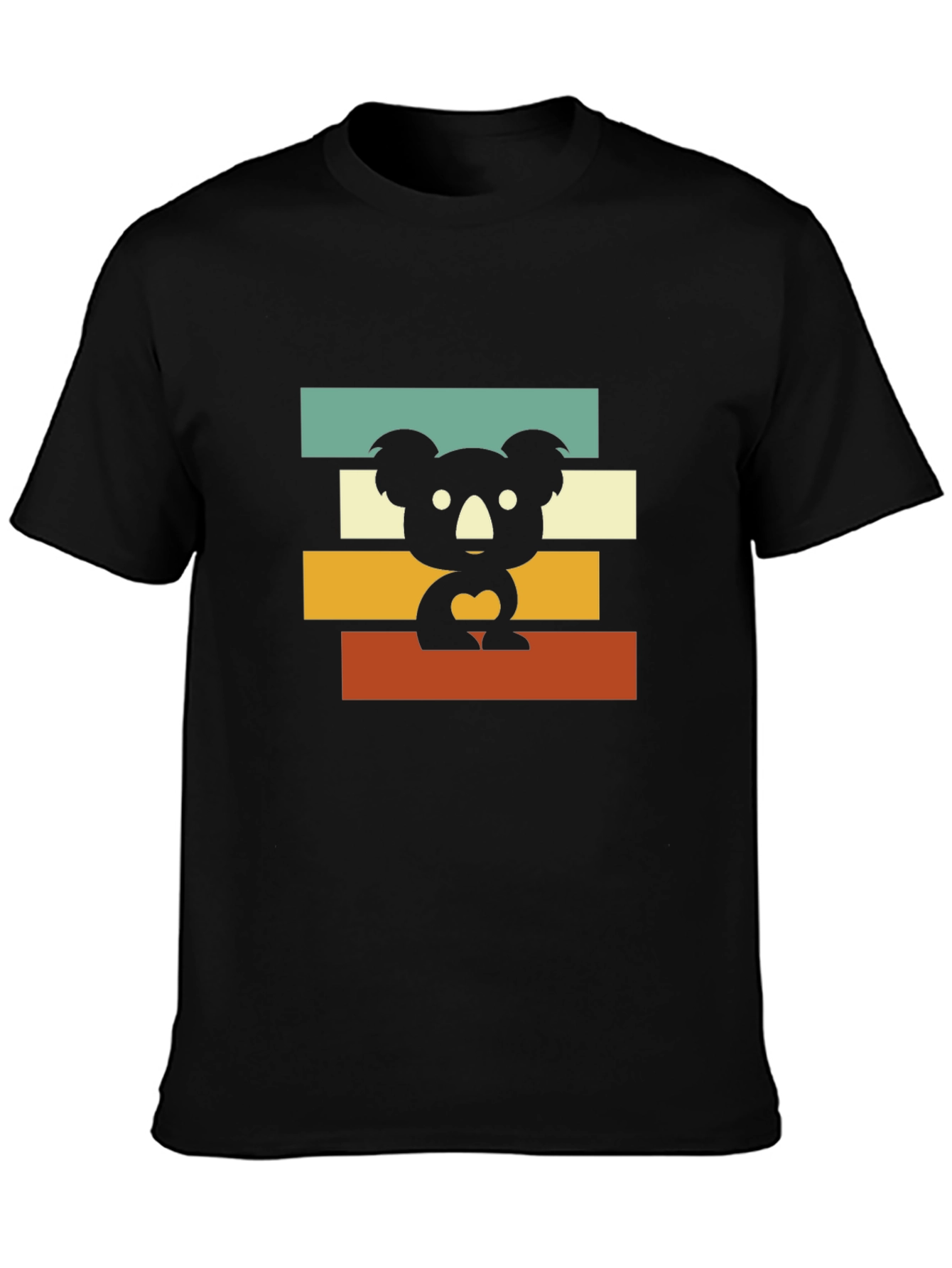 Retro Koala T-Shirt - Black Graphic Tee