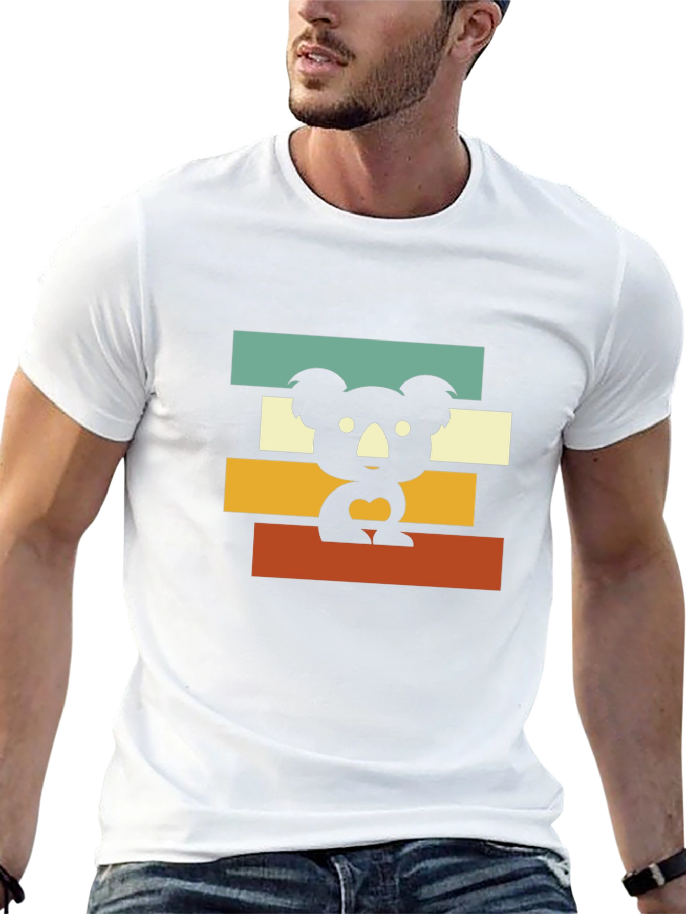 Retro Koala T-Shirt - Black Graphic Tee