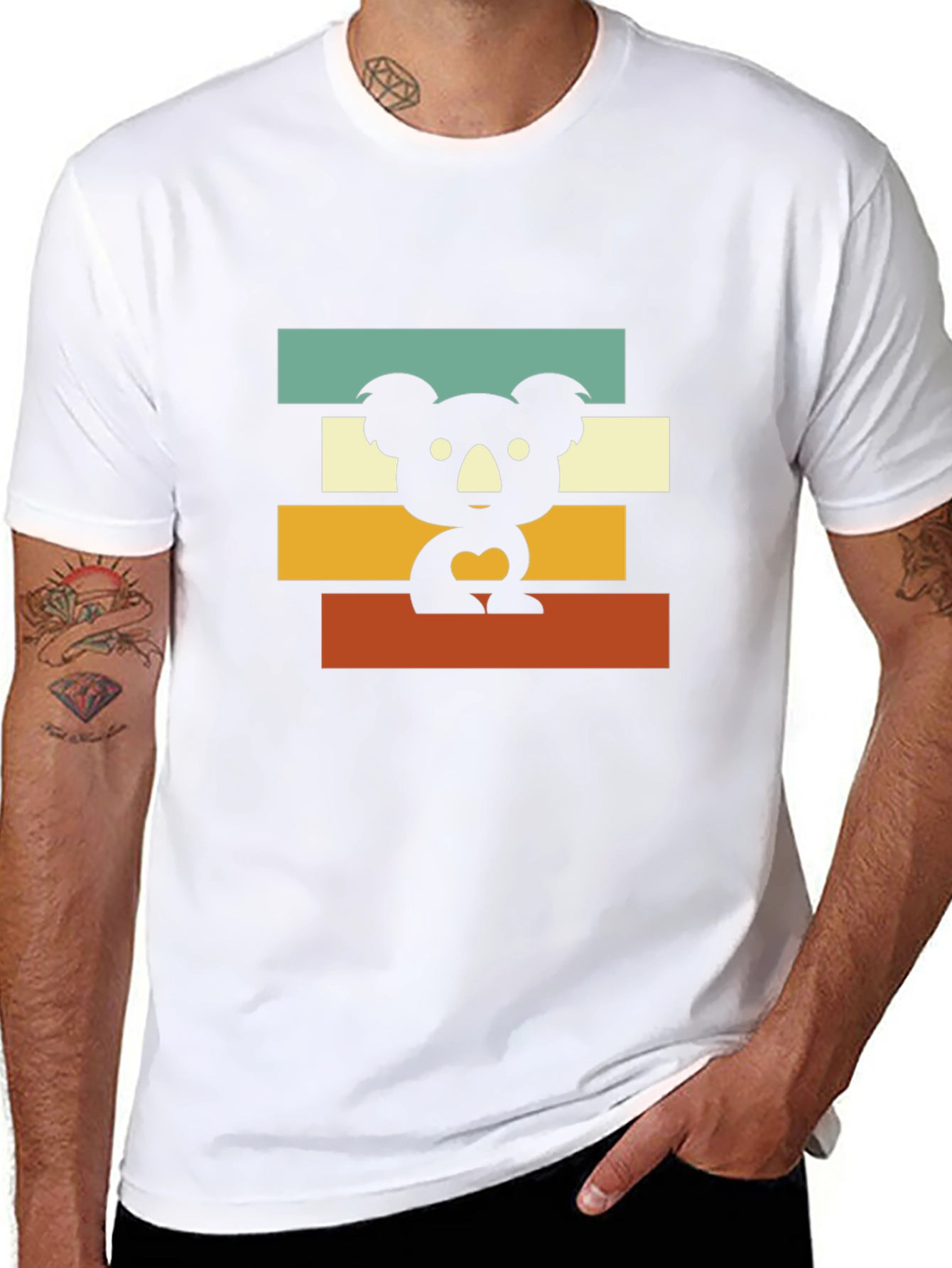 Retro Koala T-Shirt - Black Graphic Tee