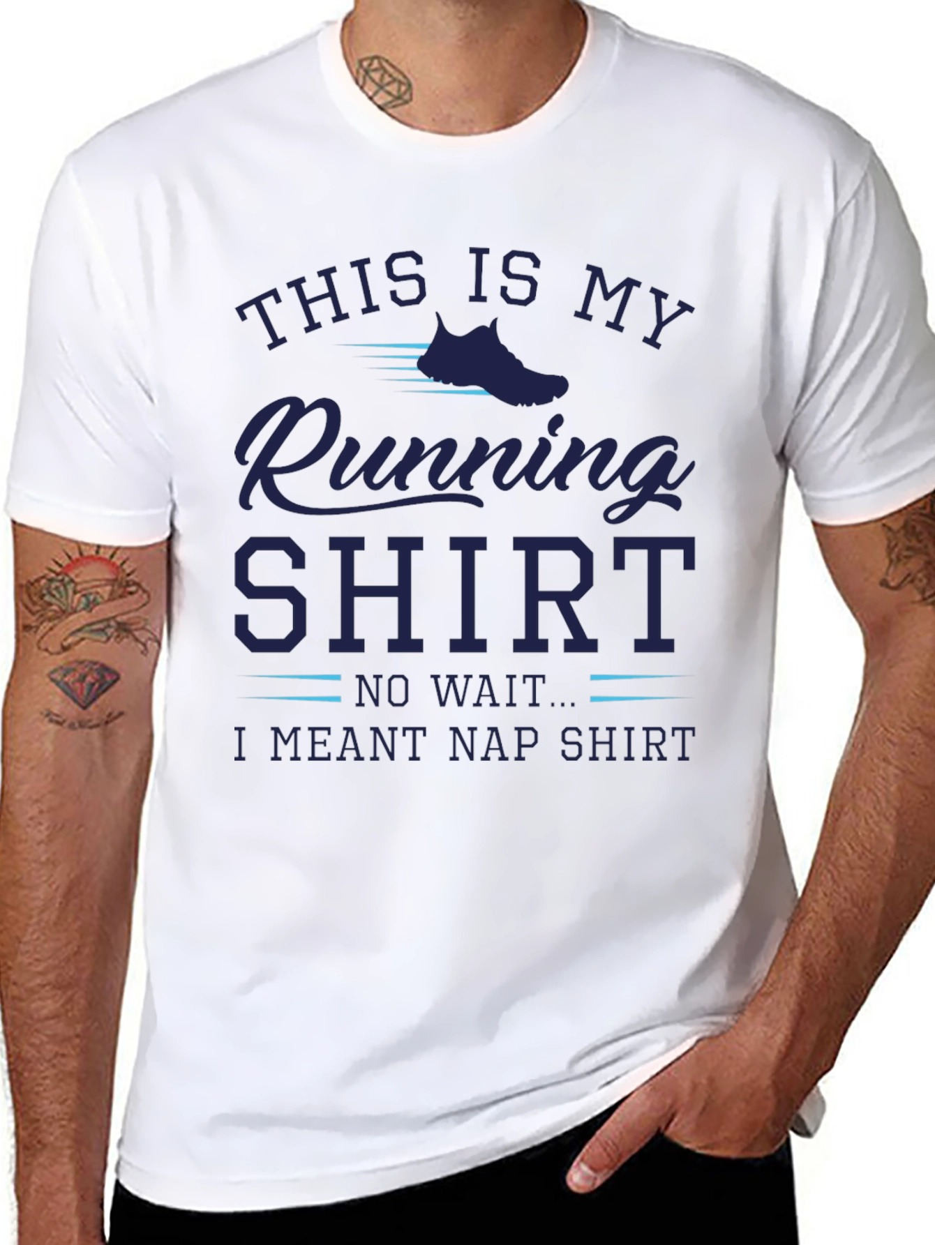 Funny Running Nap Shirt - Mens Graphic Tee