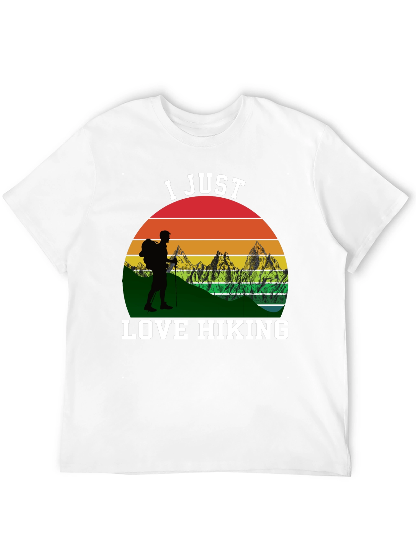 I Just Love Hiking Black T-Shirt
