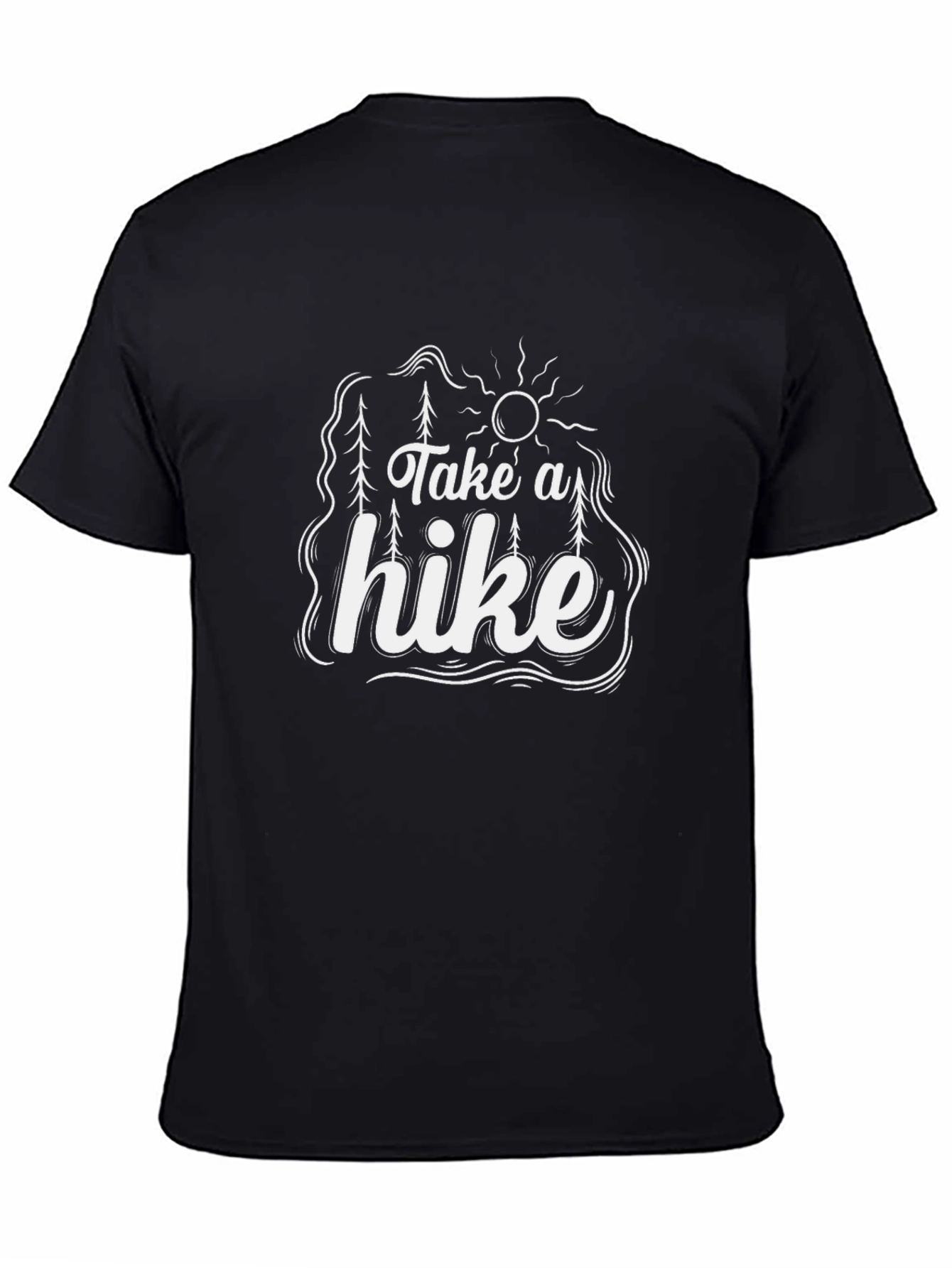 Take a Hike Graphic Tee - Black Cotton T-Shirt