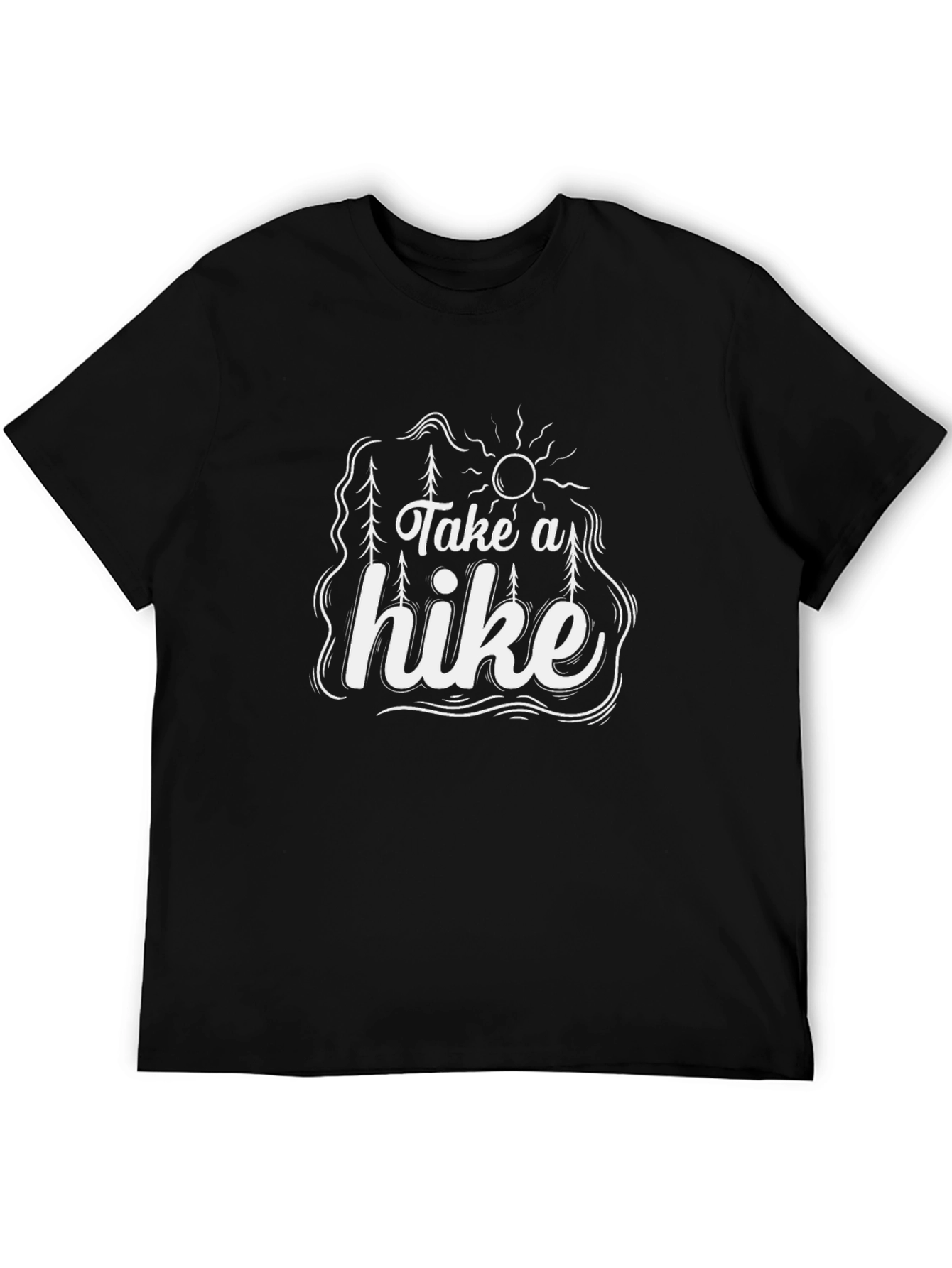 Take a Hike Graphic Tee - Black Cotton T-Shirt