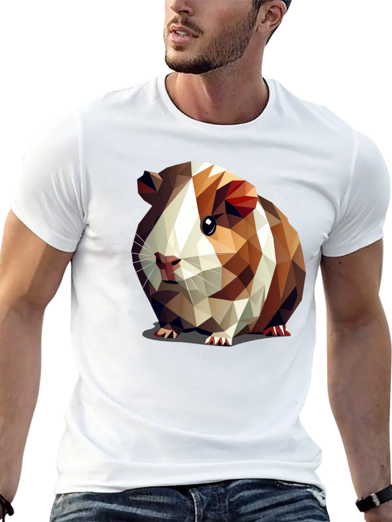 Guinea Pig Geometric Art T-Shirt
