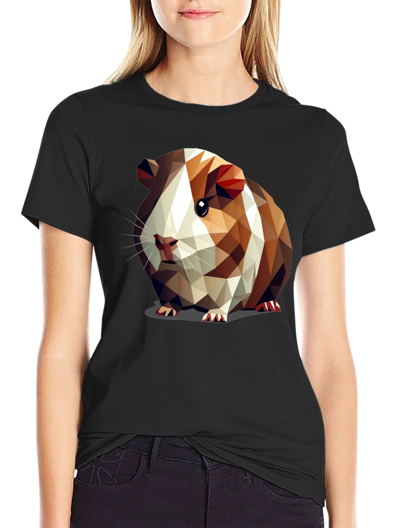 Guinea Pig Geometric Art T-Shirt