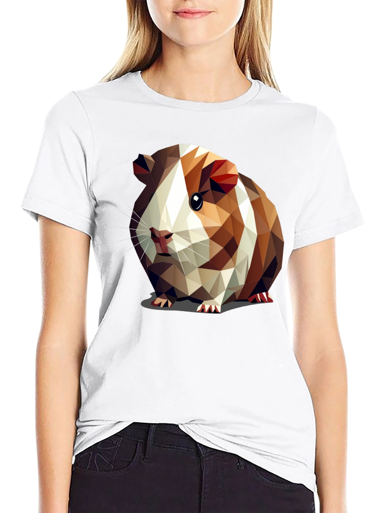 Guinea Pig Geometric Art T-Shirt